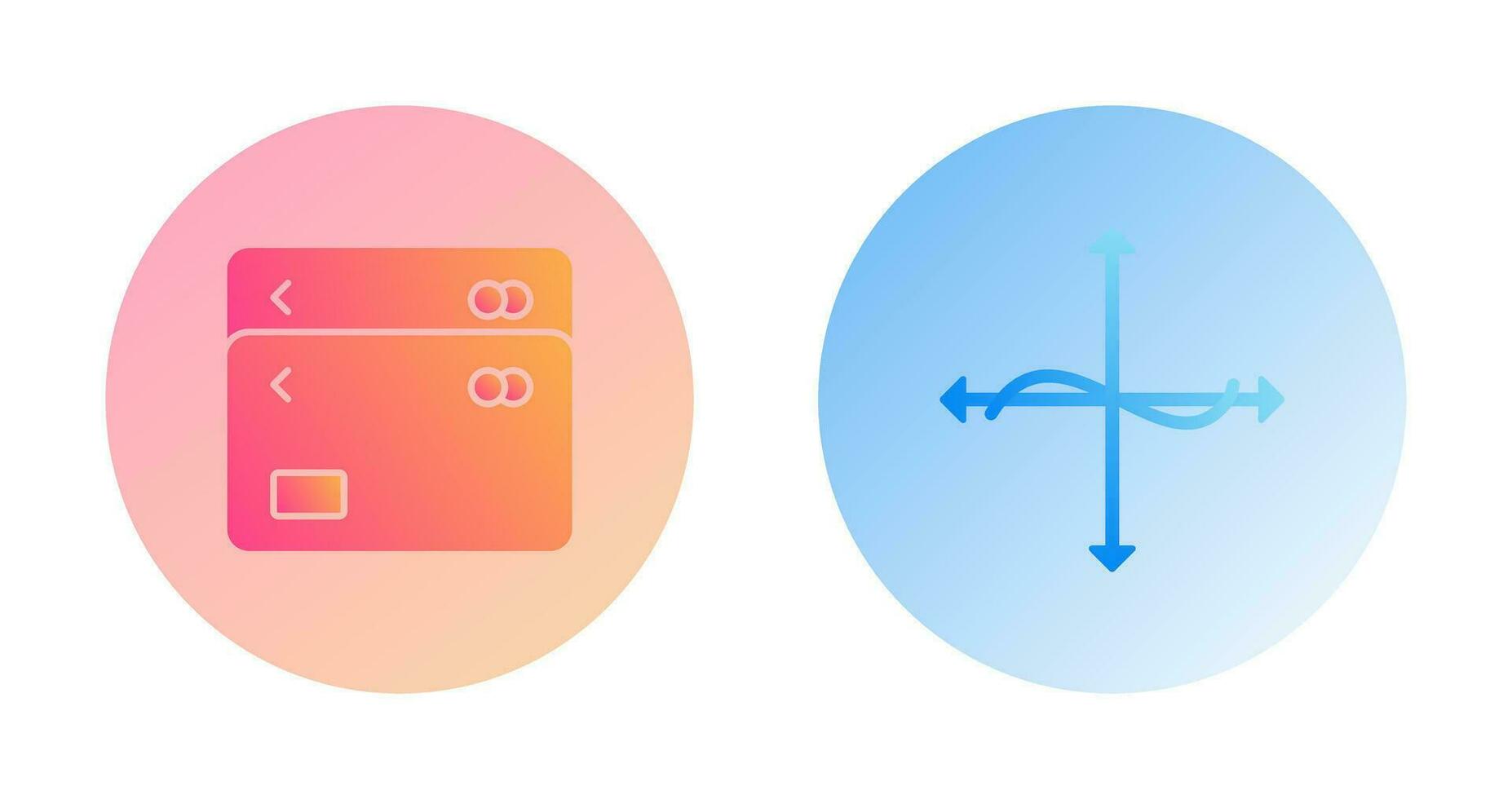 multiple cards and graph  Icon vector