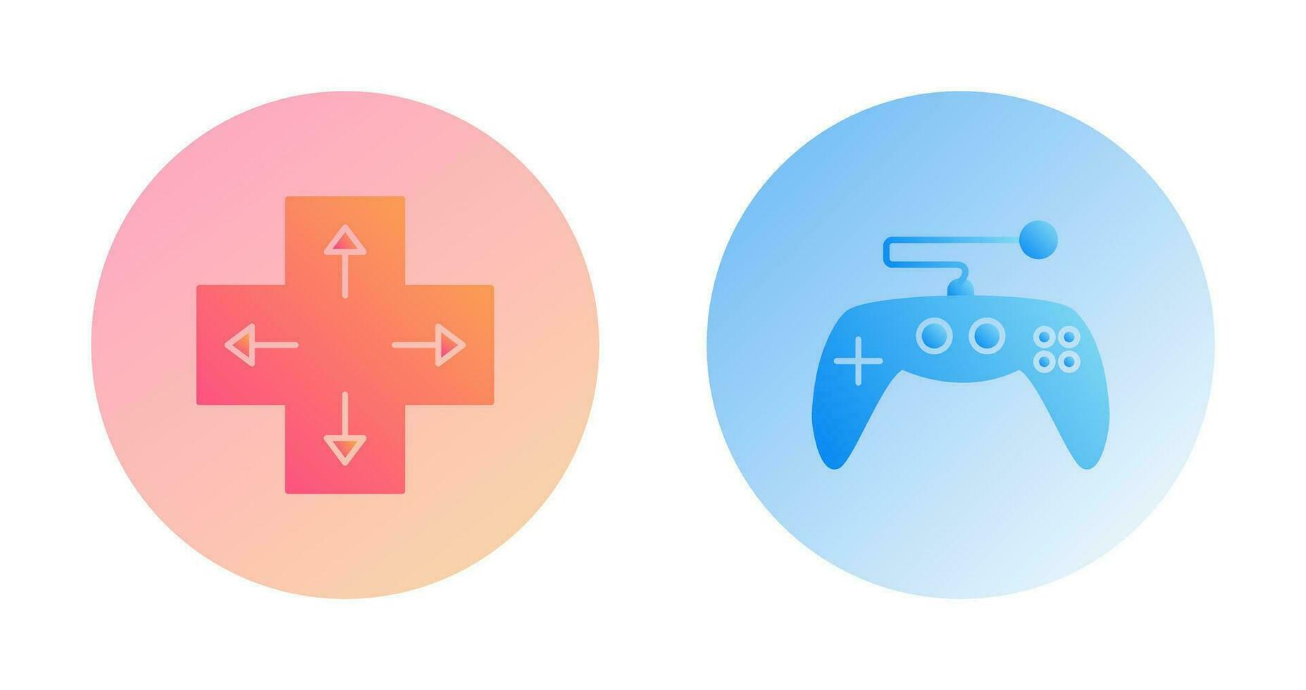 Direction Key and Gaming Control Icon vector