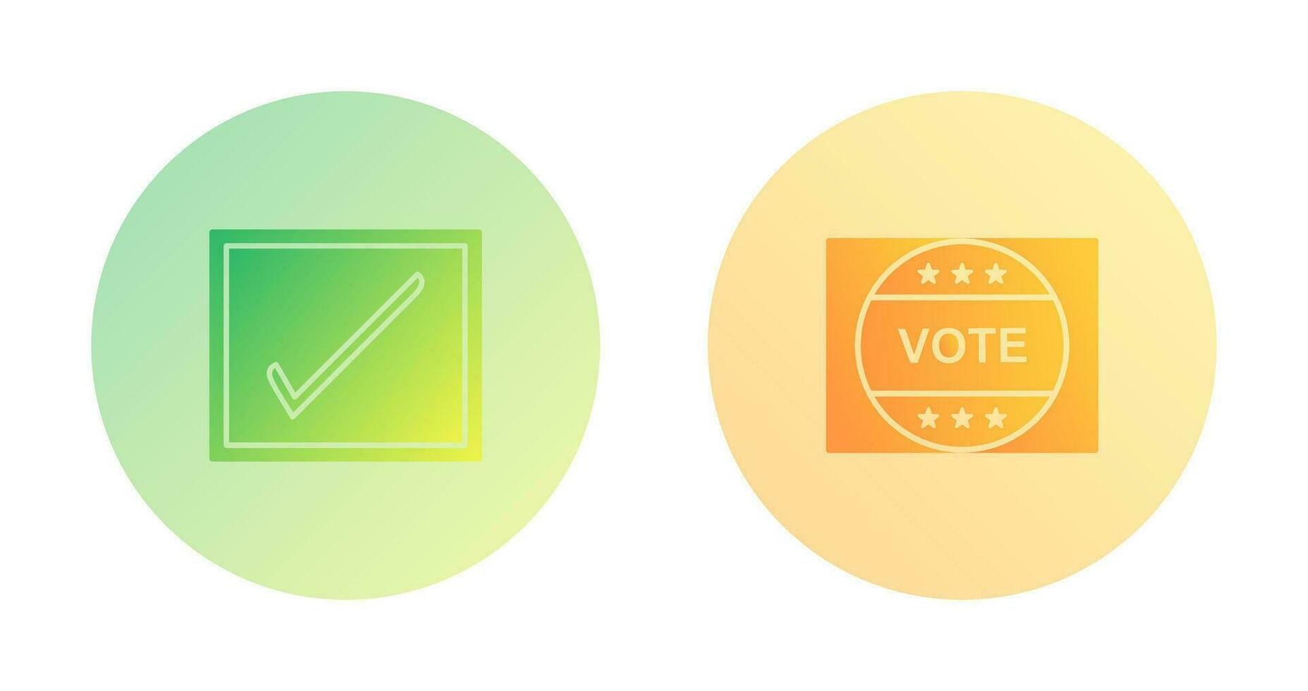 Checkbox and Vote Sticker Icon vector