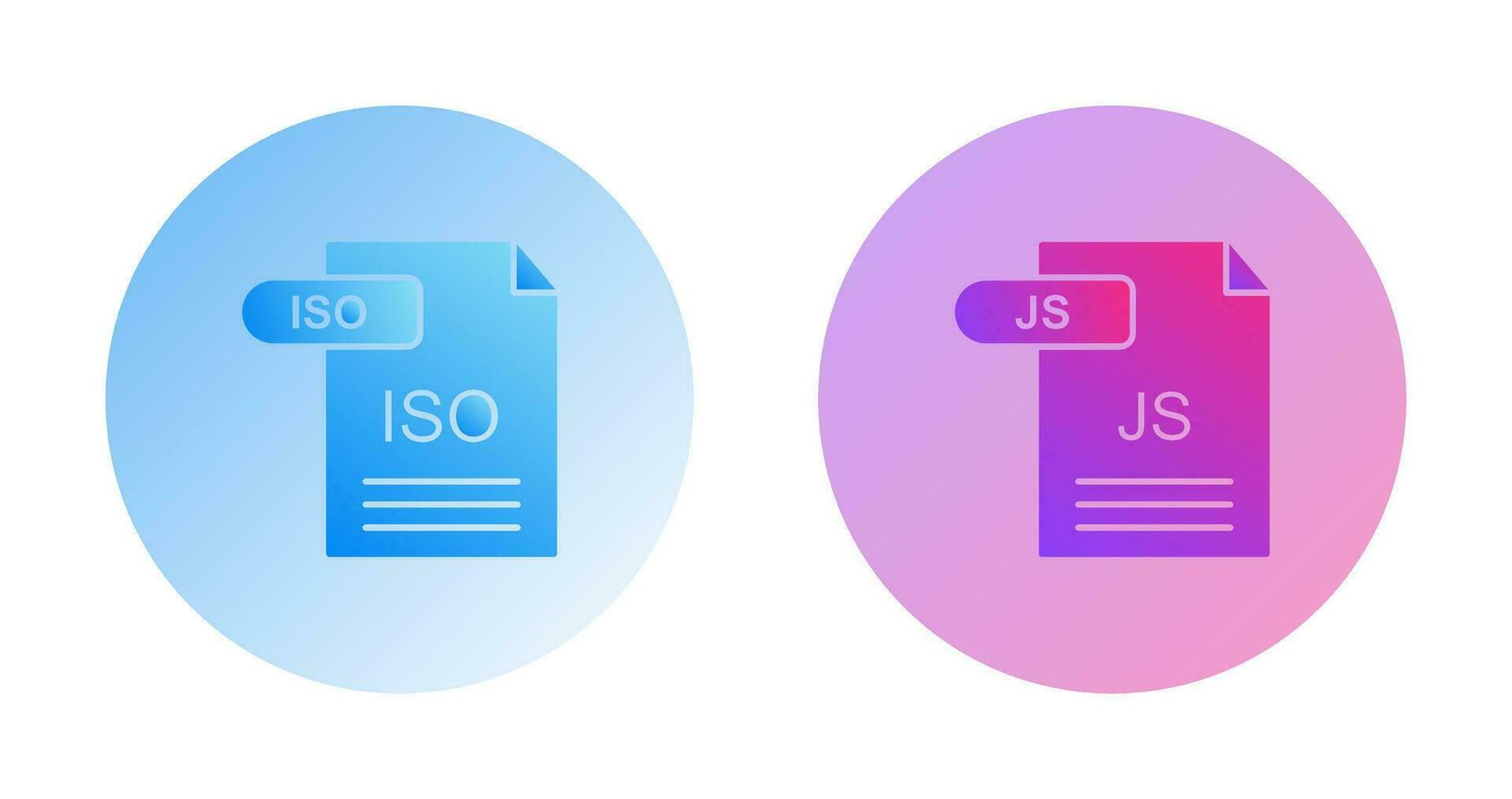 ISO and JS Icon vector