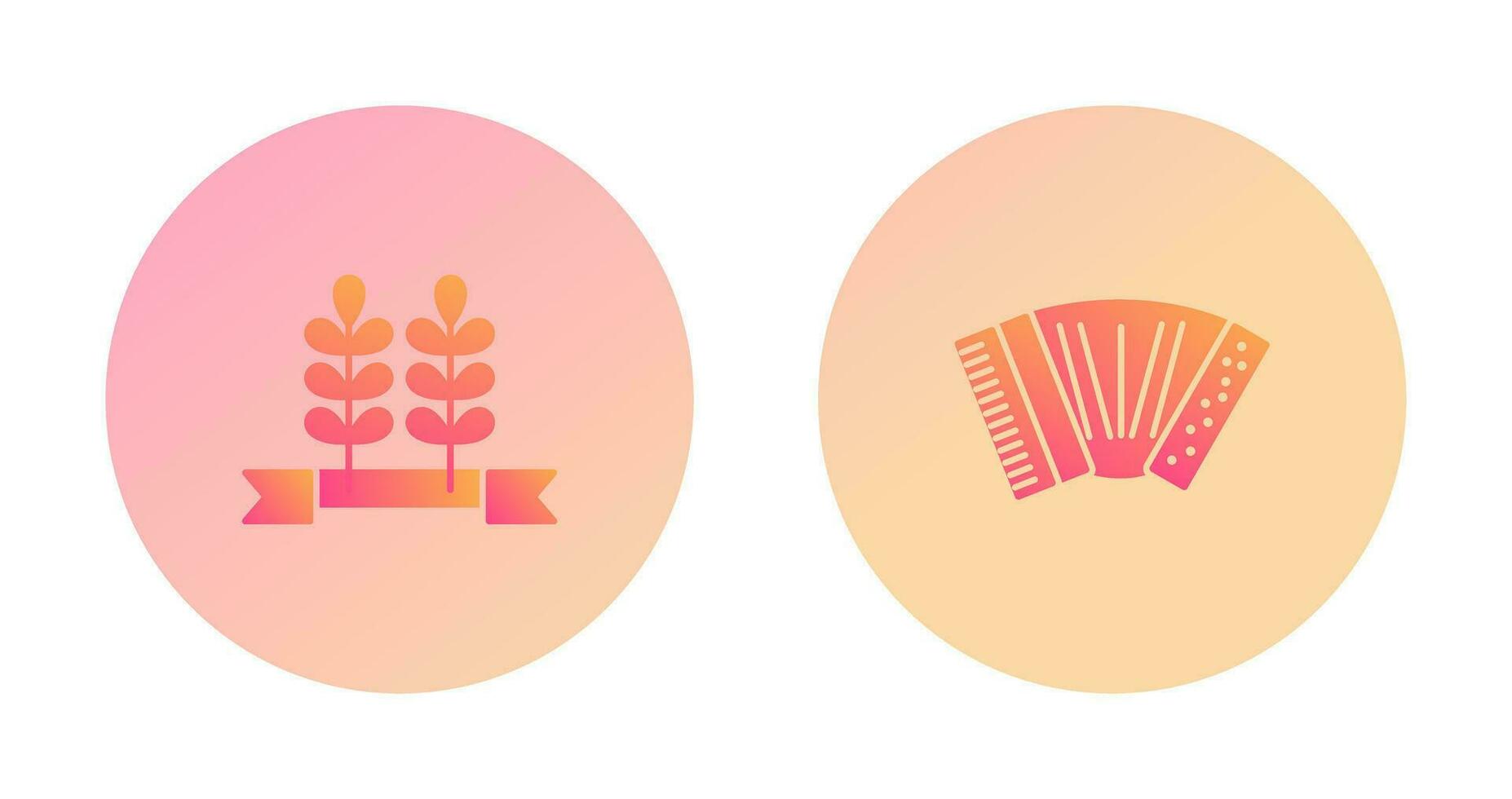 Accordion a d Wheat Icon vector