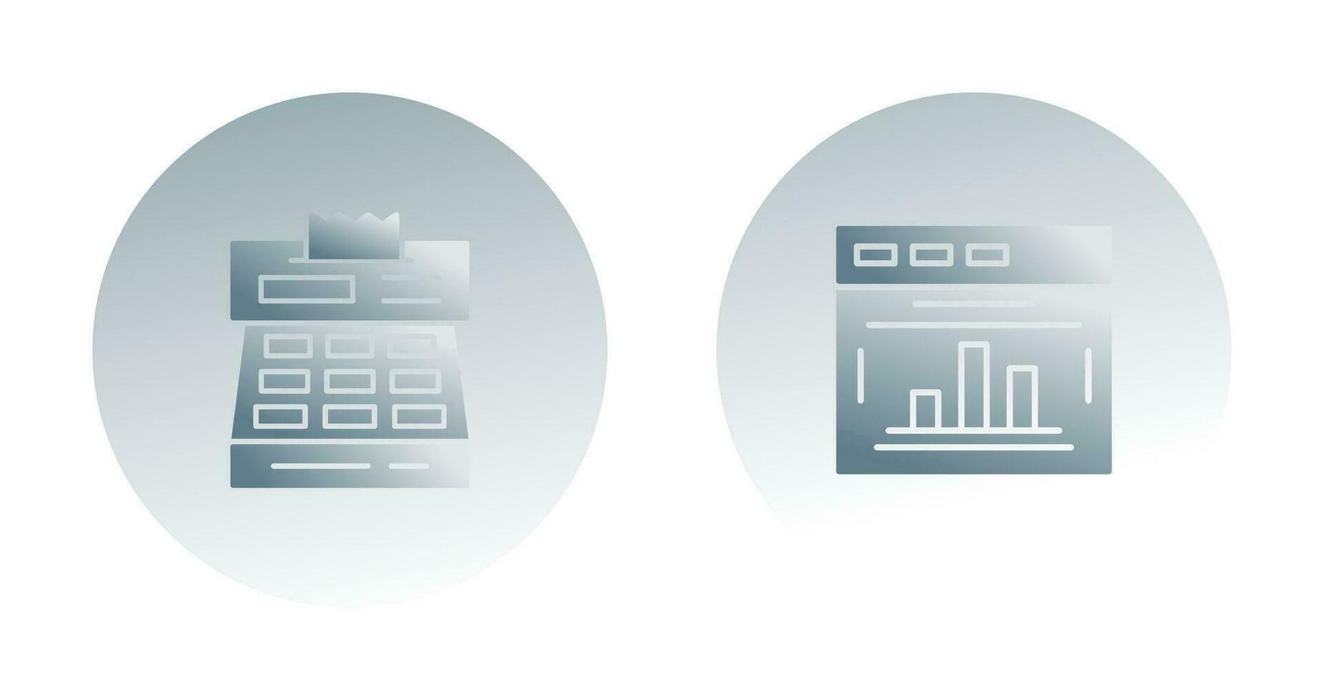 Estadísticas y revisa icono vector