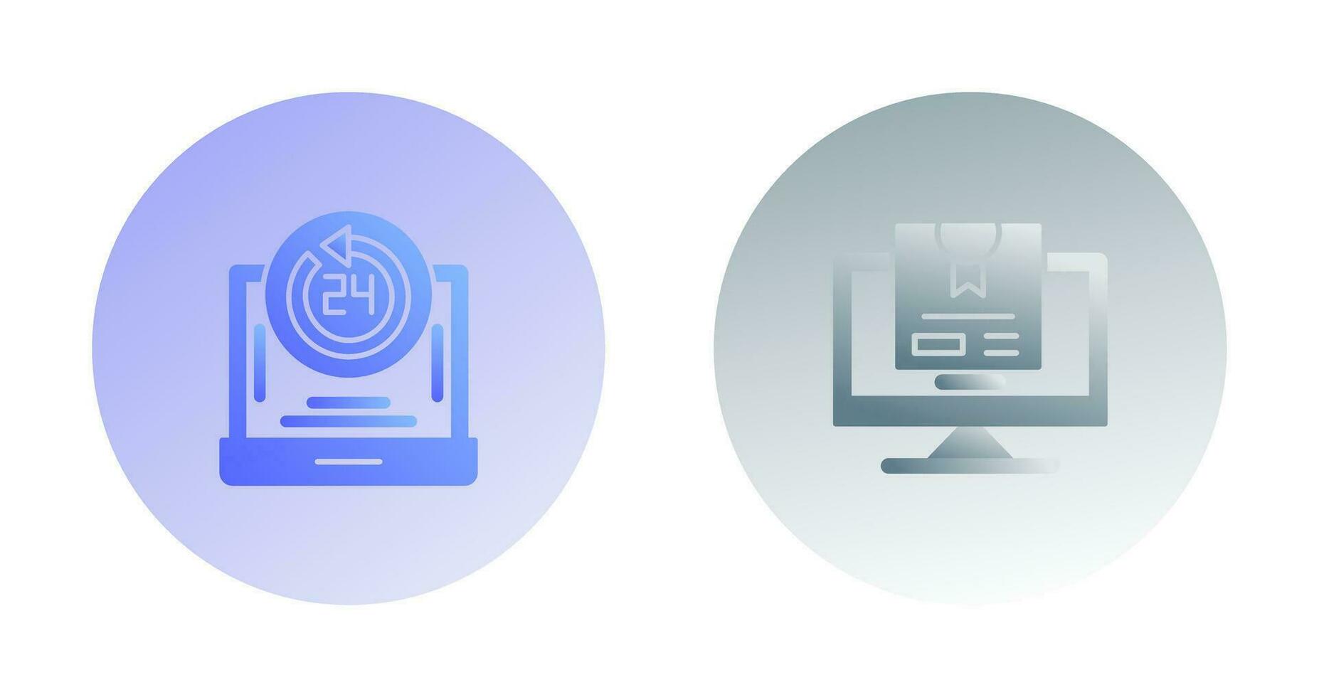 24h Support and New Lable Icon vector