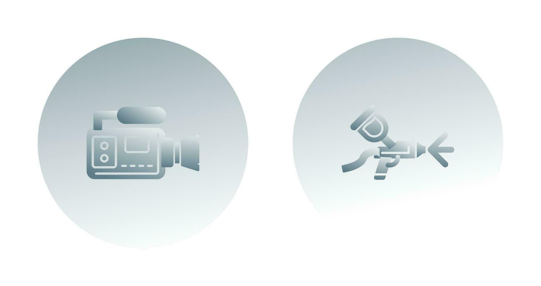 Airbrush and Video Camera Icon vector