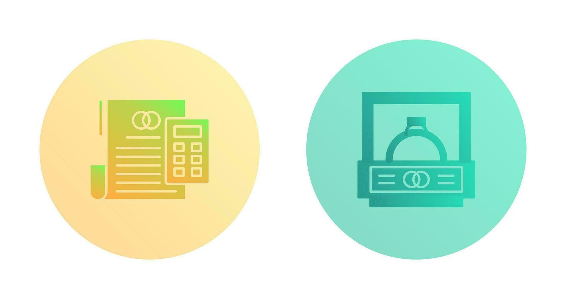 Wedding Cost and Wedding Ring Icon vector
