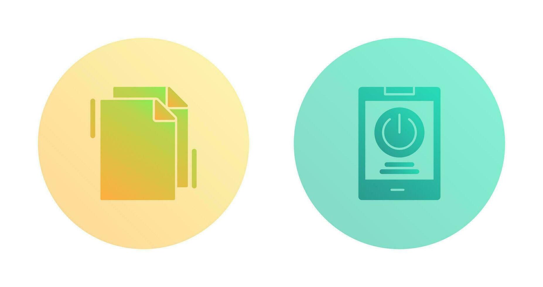 Copy and Power Icon vector