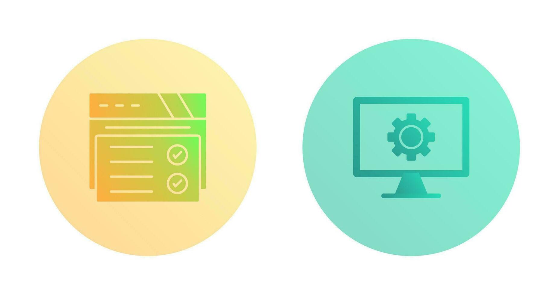 Web Browser and Monitor Screen Icon vector