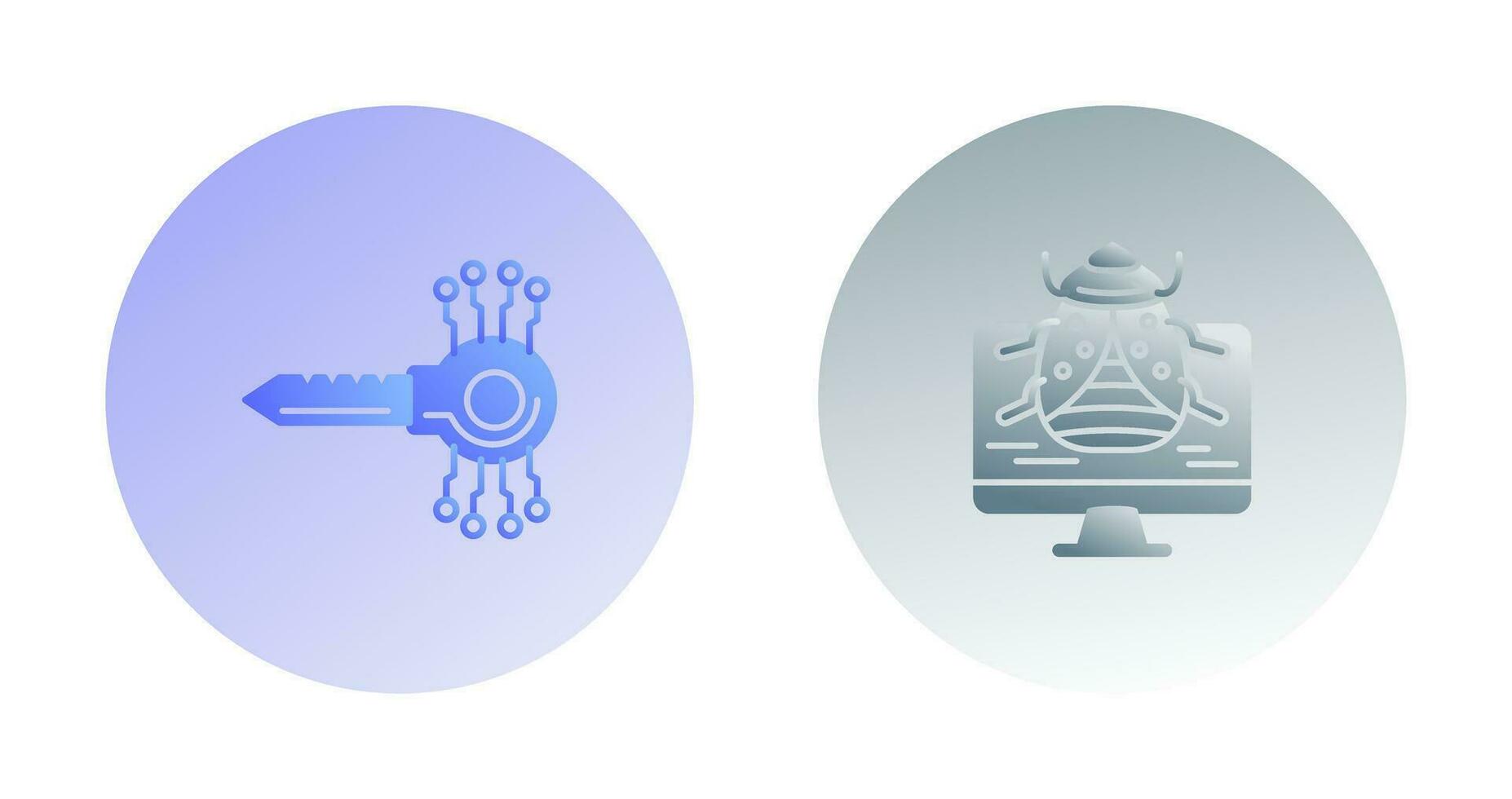 Key Code and Malware Icon vector