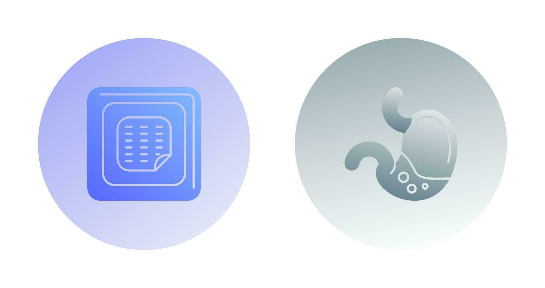 Nicotine Patch and Stomach Icon vector