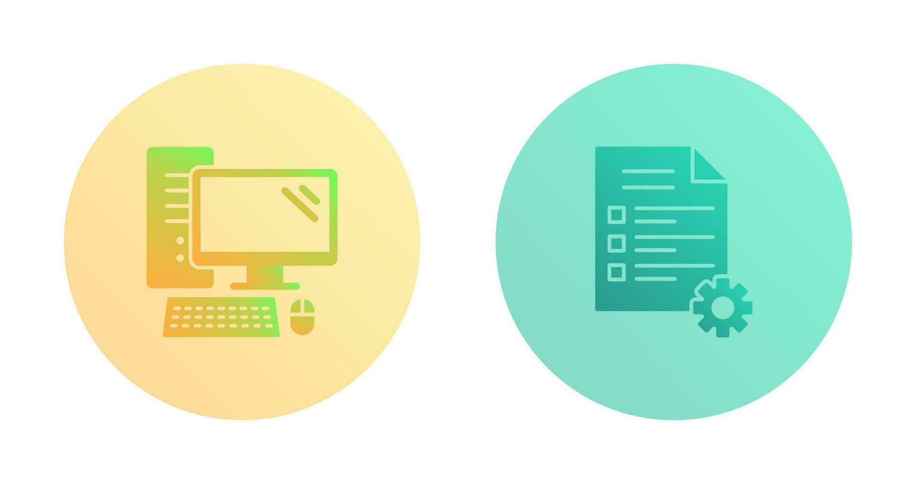 Computer and Test Icon vector