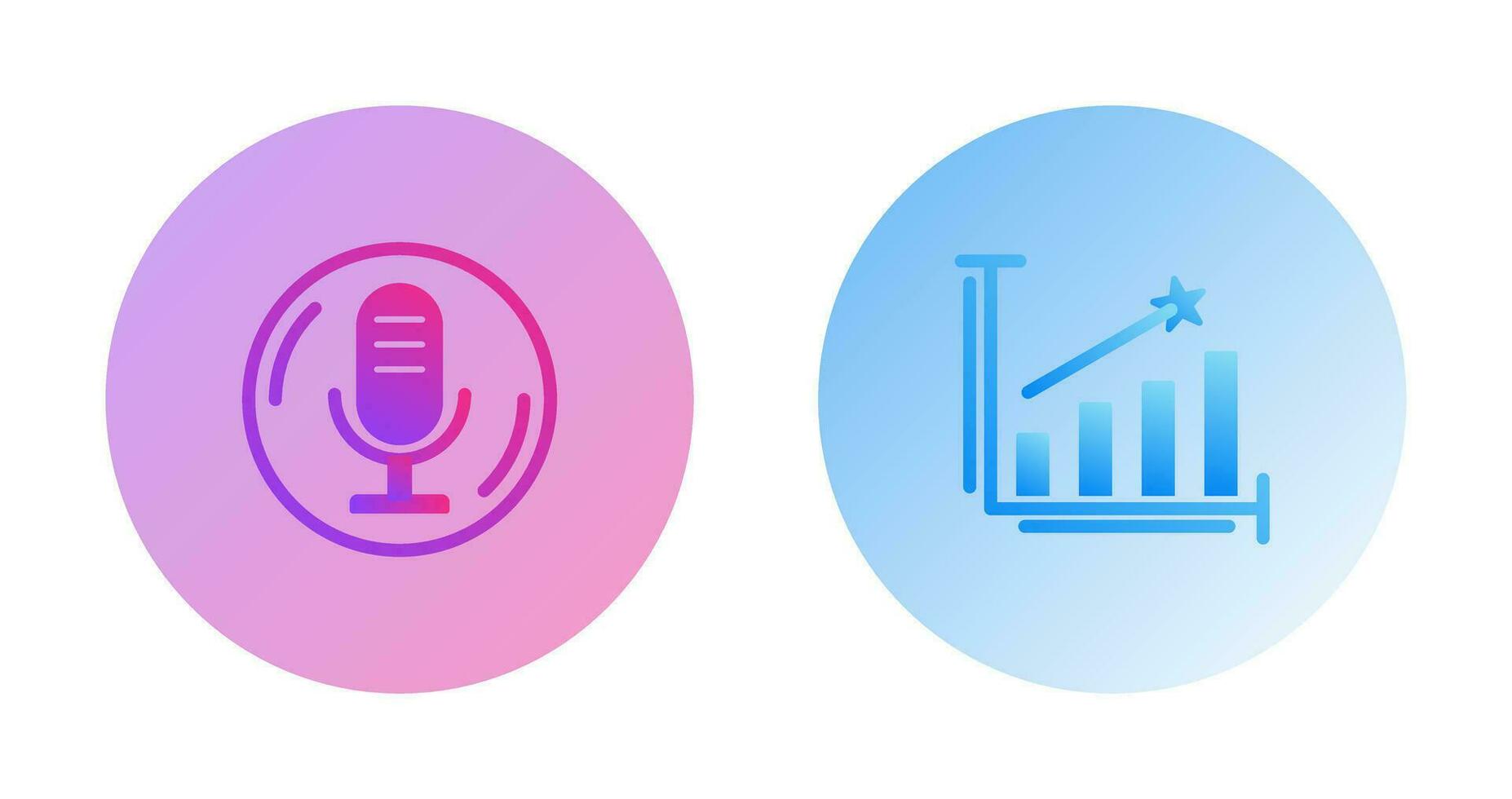 Microphone and Line Bars Icon vector