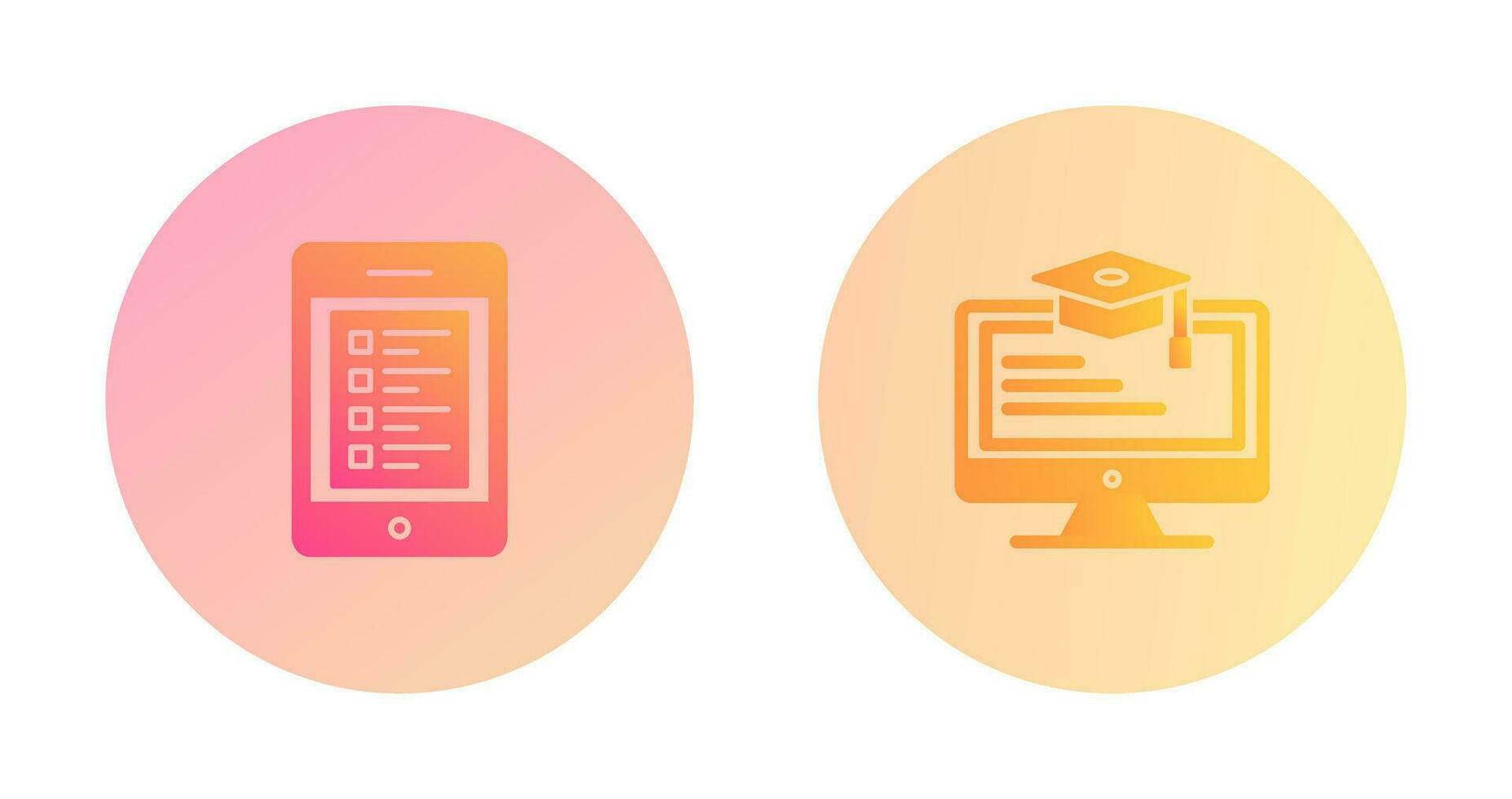Online Test and Online Learning Icon vector