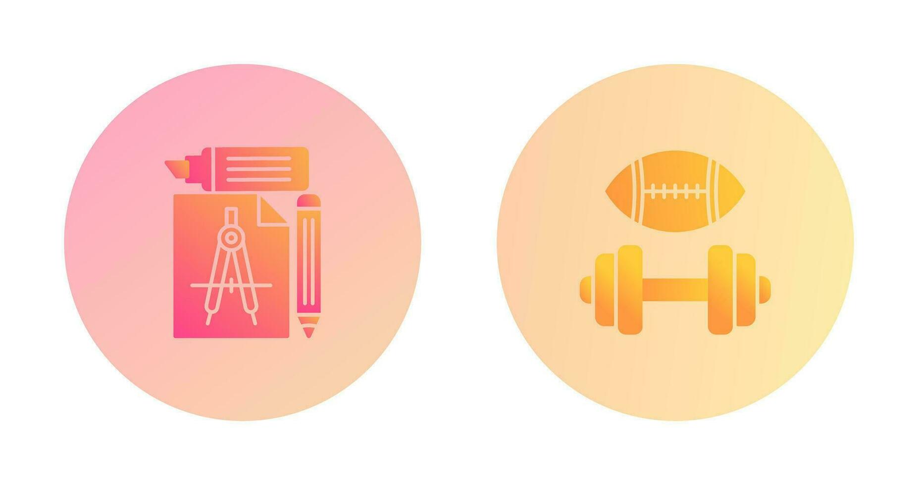 Study Tools and Sport Faculty Icon vector