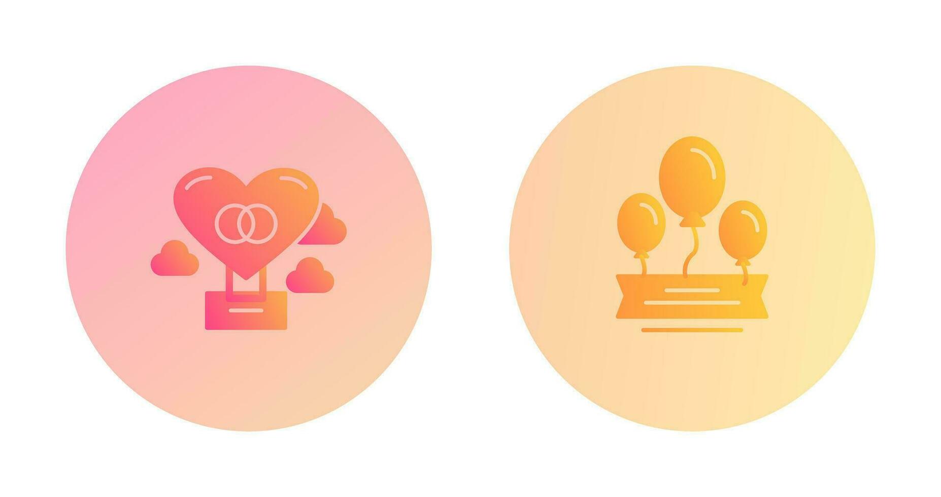 Hot Air Balloon and Balloons Icon vector