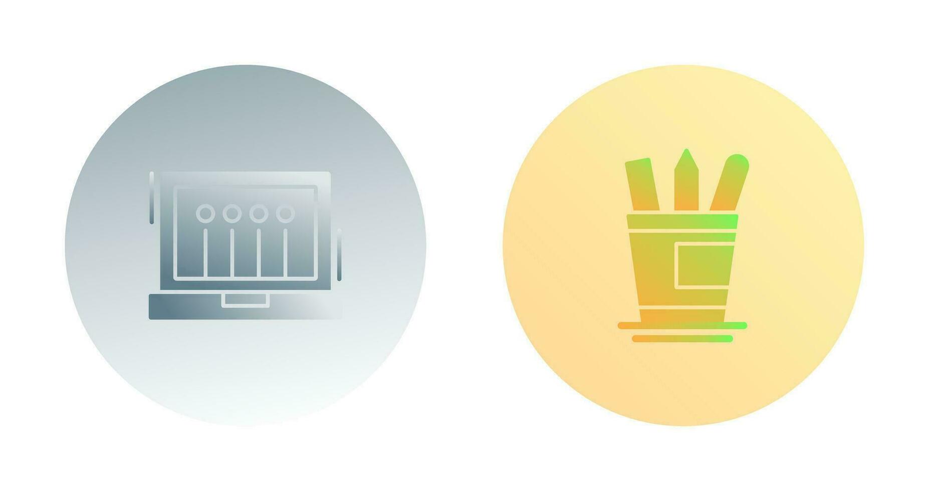 Laptop and HirStationerye Icon vector