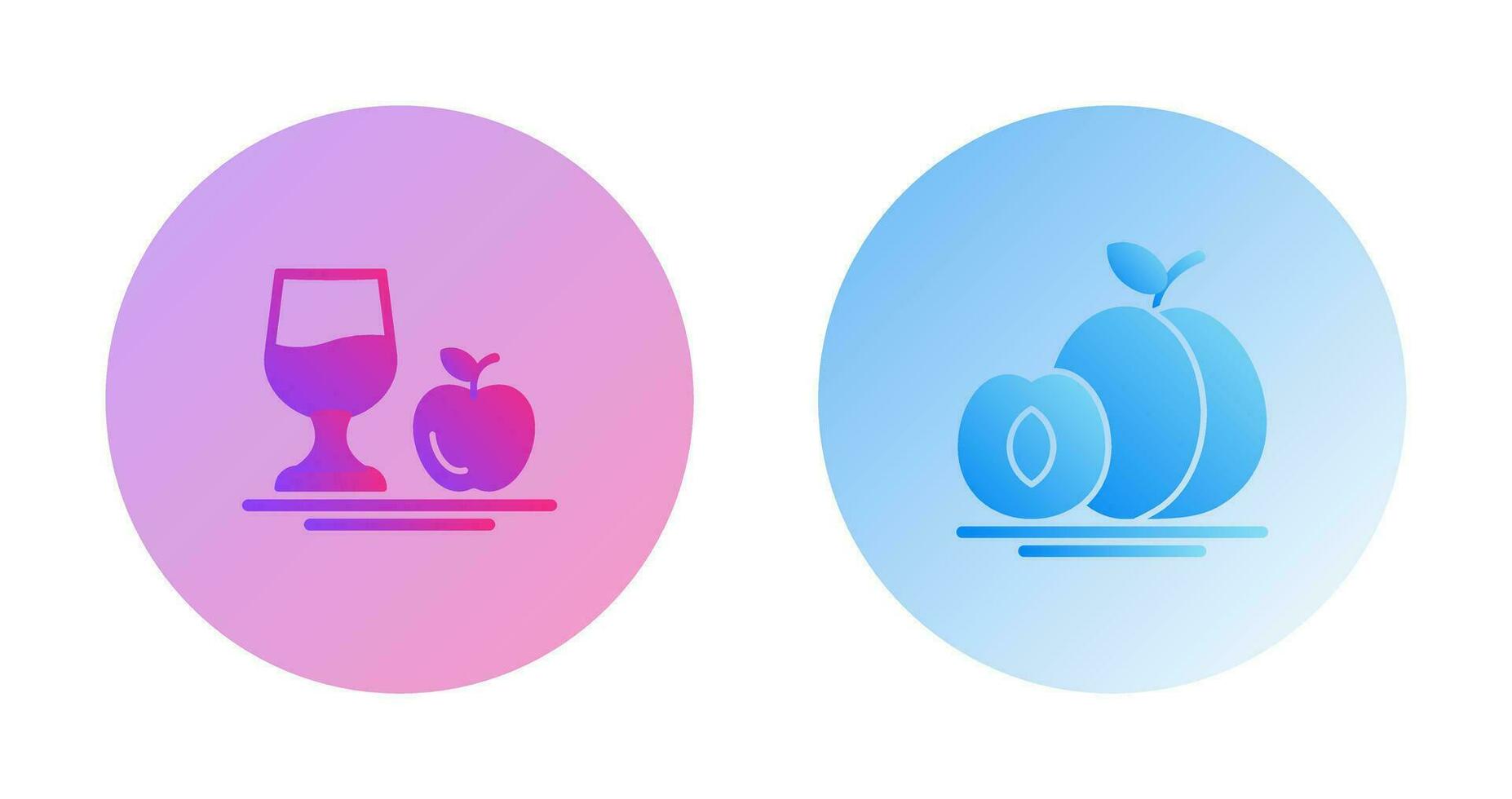 Healthy and Apricot Icon vector