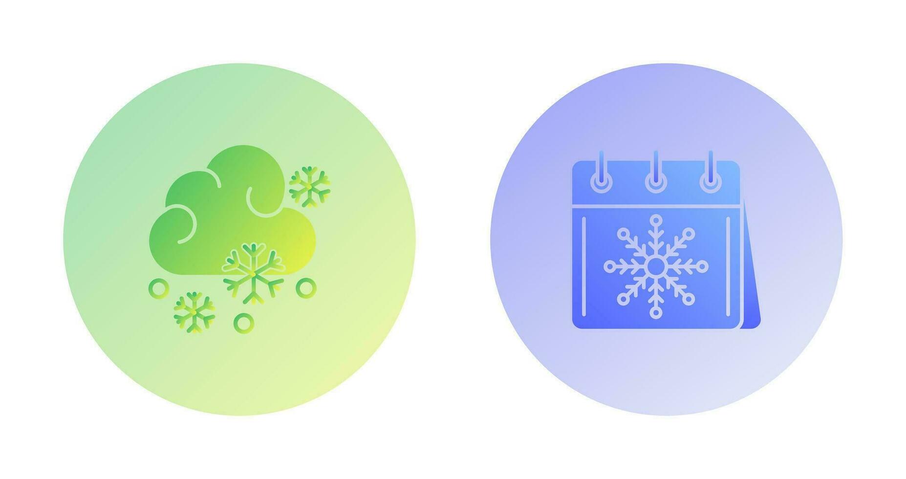 Snowy and Calender Icon vector