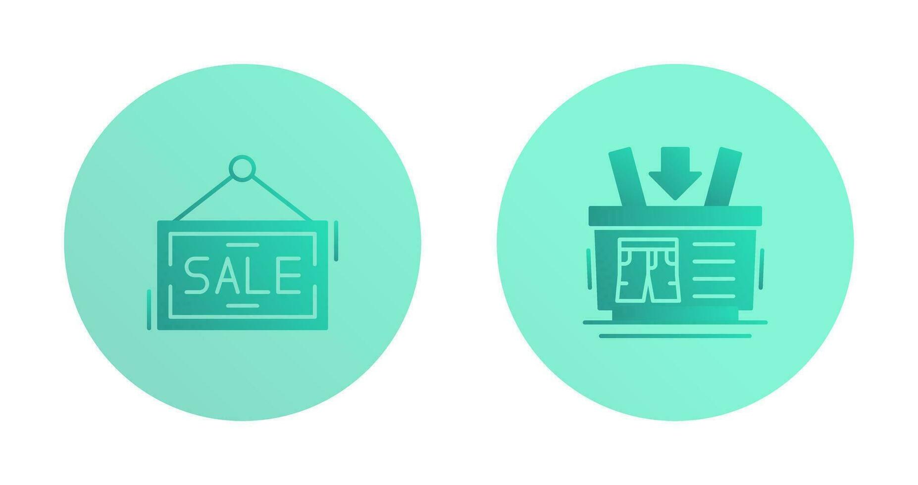 Shopping Basket and Super Sale Icon vector