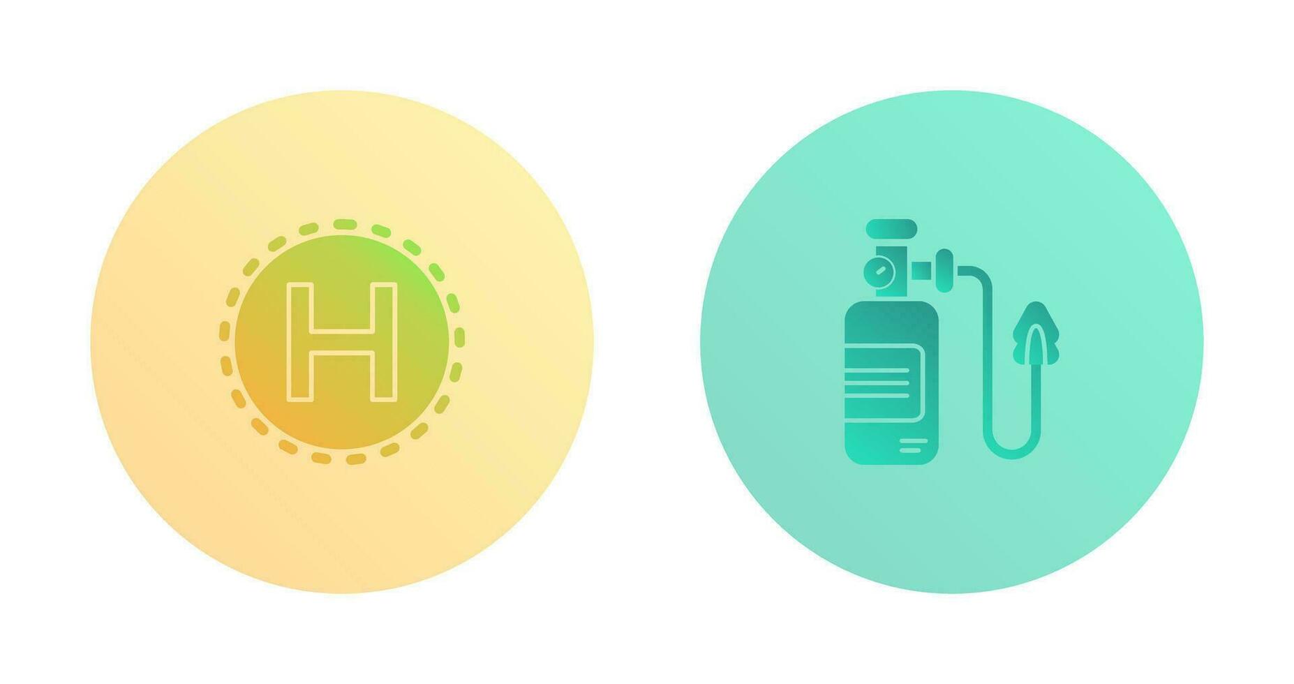 Helipad and Oxygen Icon vector