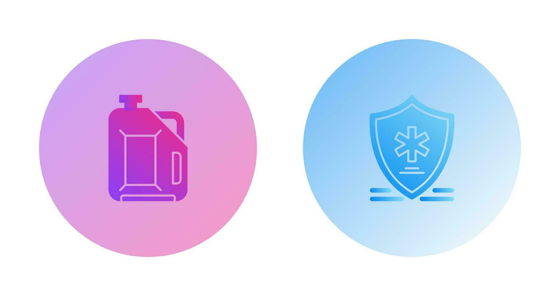Jerrycan and Medical Symbol Icon vector