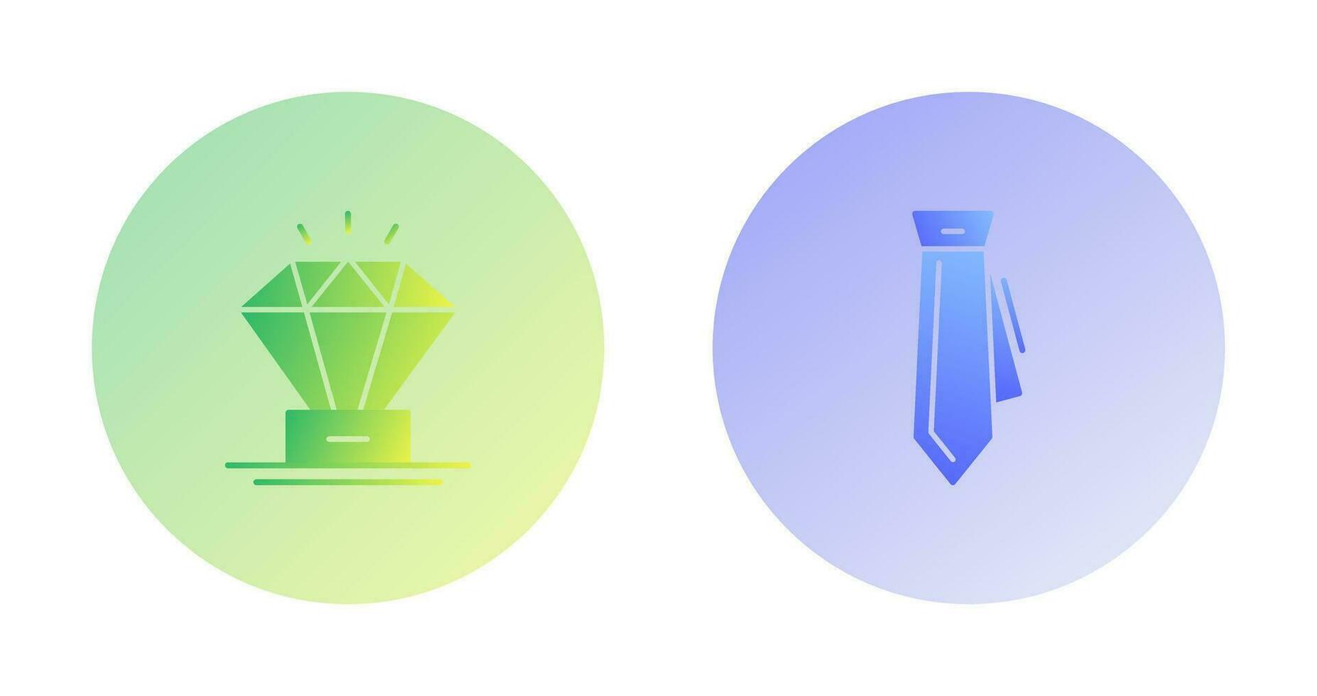 Diamond and Tie Icon vector