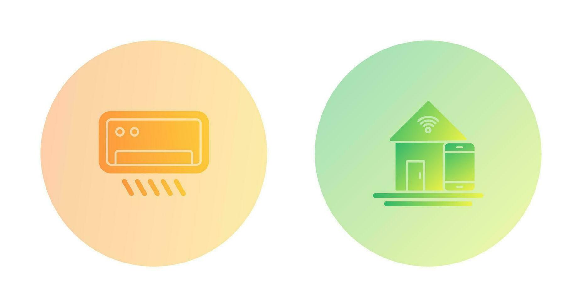 Air Conditioner and Home Automation Icon vector