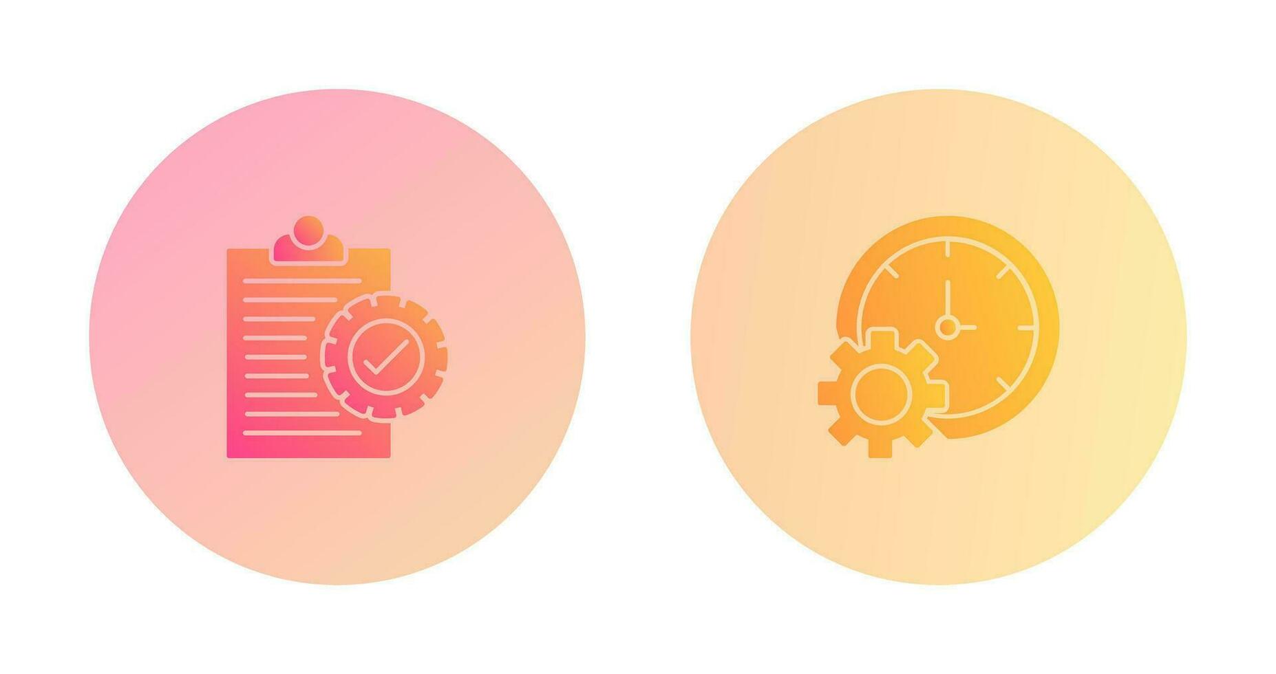Check List and Time Setting Icon vector