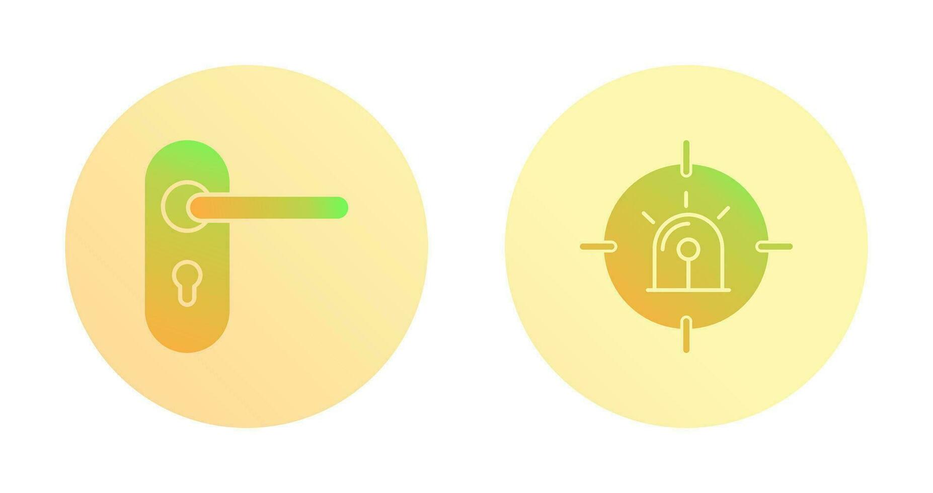 Alert and Door Lock Icon vector