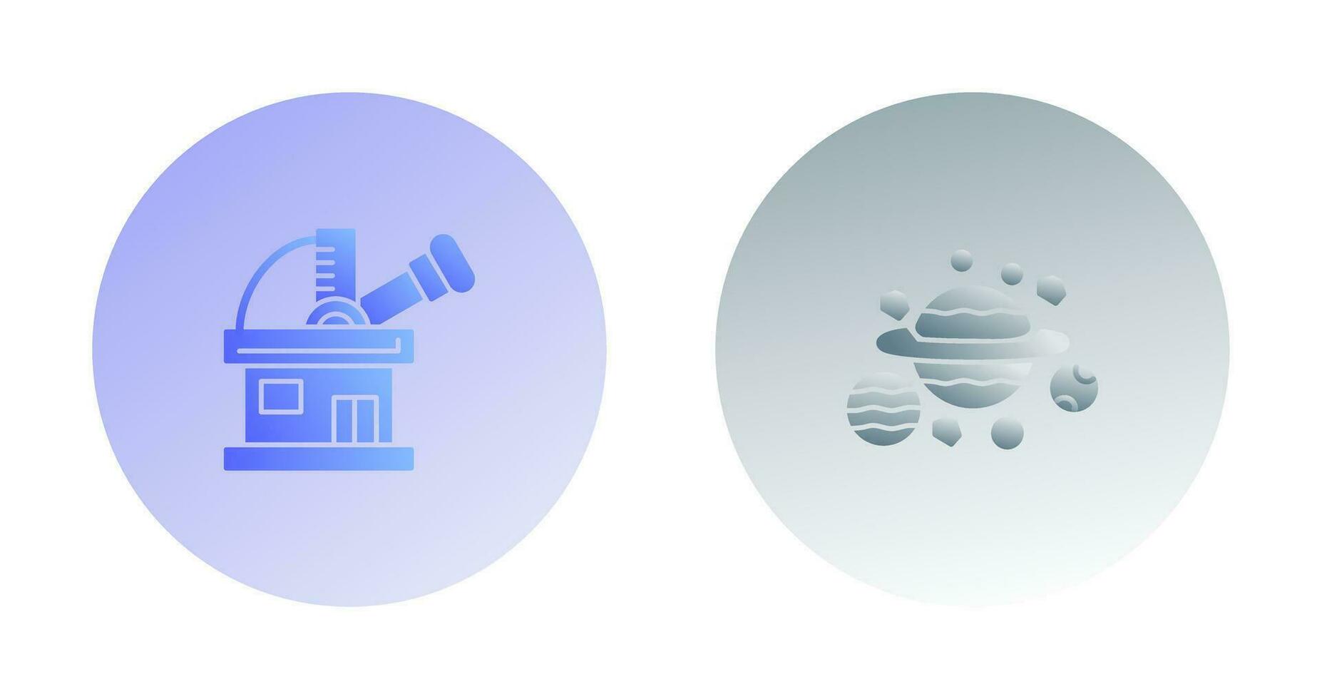 observatory and planets Icon vector