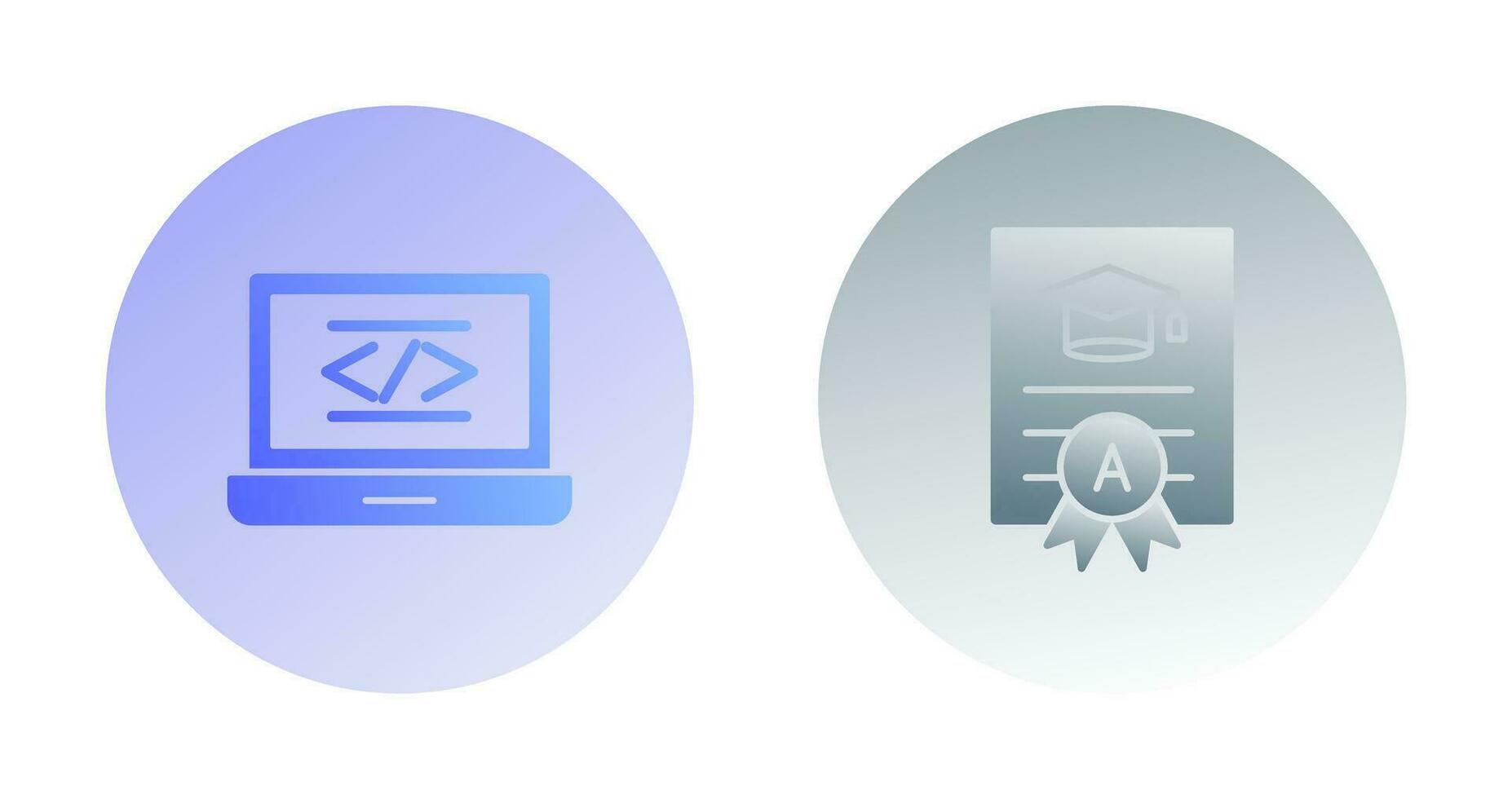 Coding and Report Card Icon vector