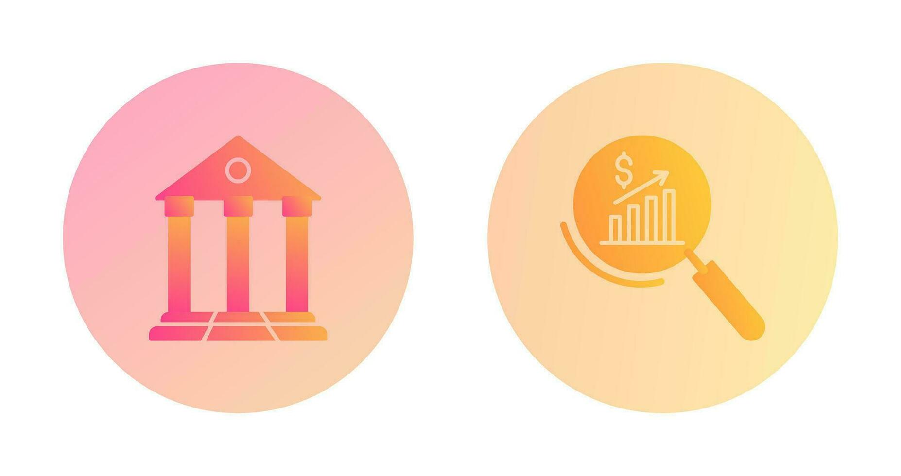 Parthenon and Statistics Icon vector