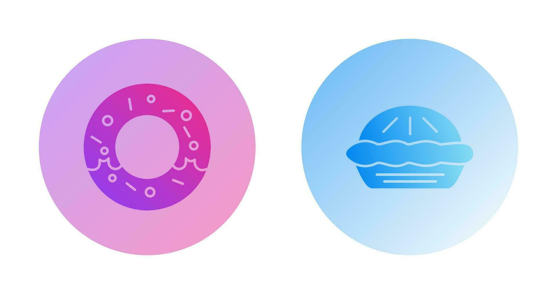Donut and Pie Icon vector