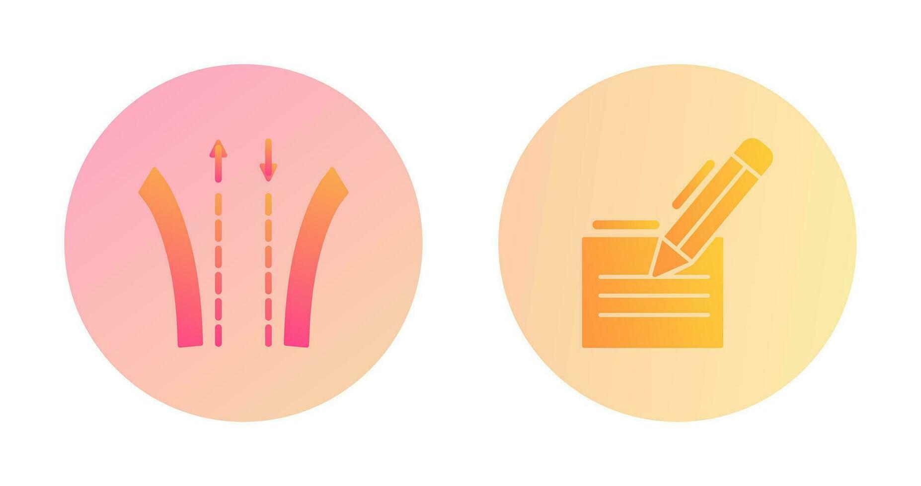 Way and Pen Icon vector