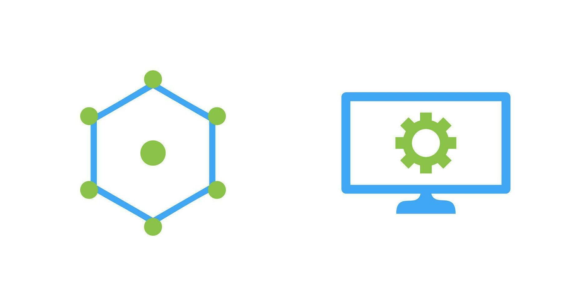 nodes and network setting  Icon vector