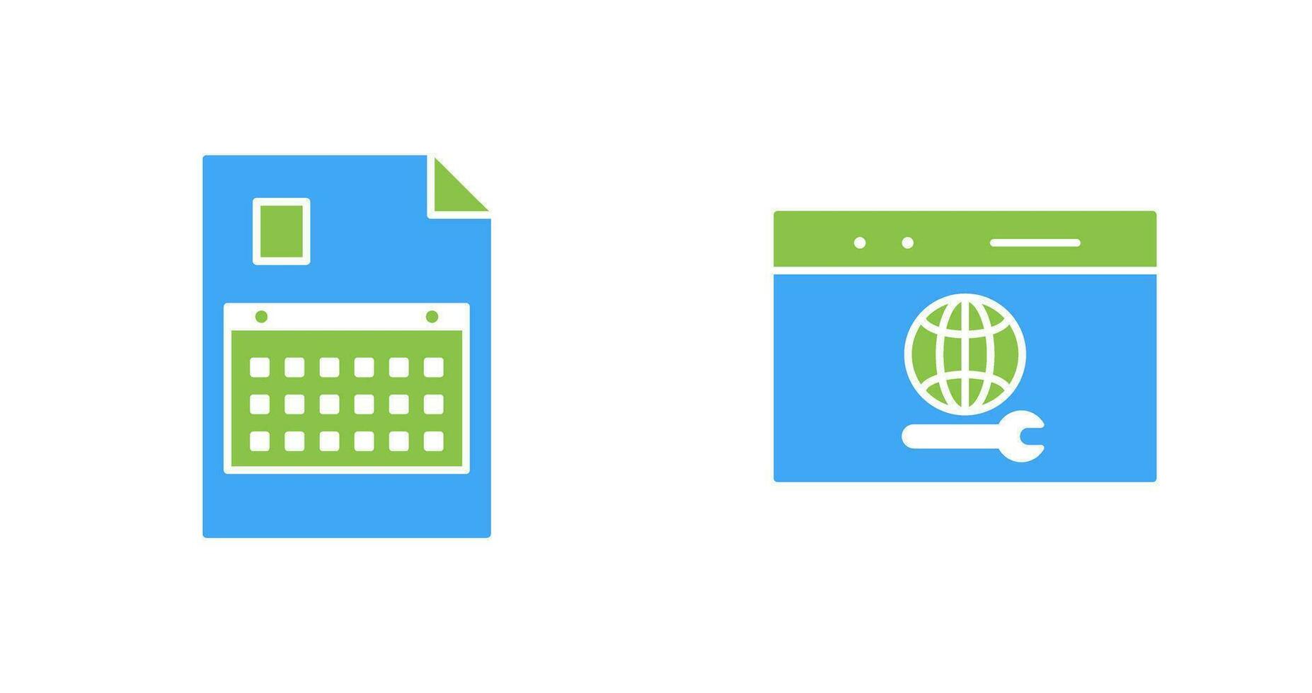 content planning and web support  Icon vector