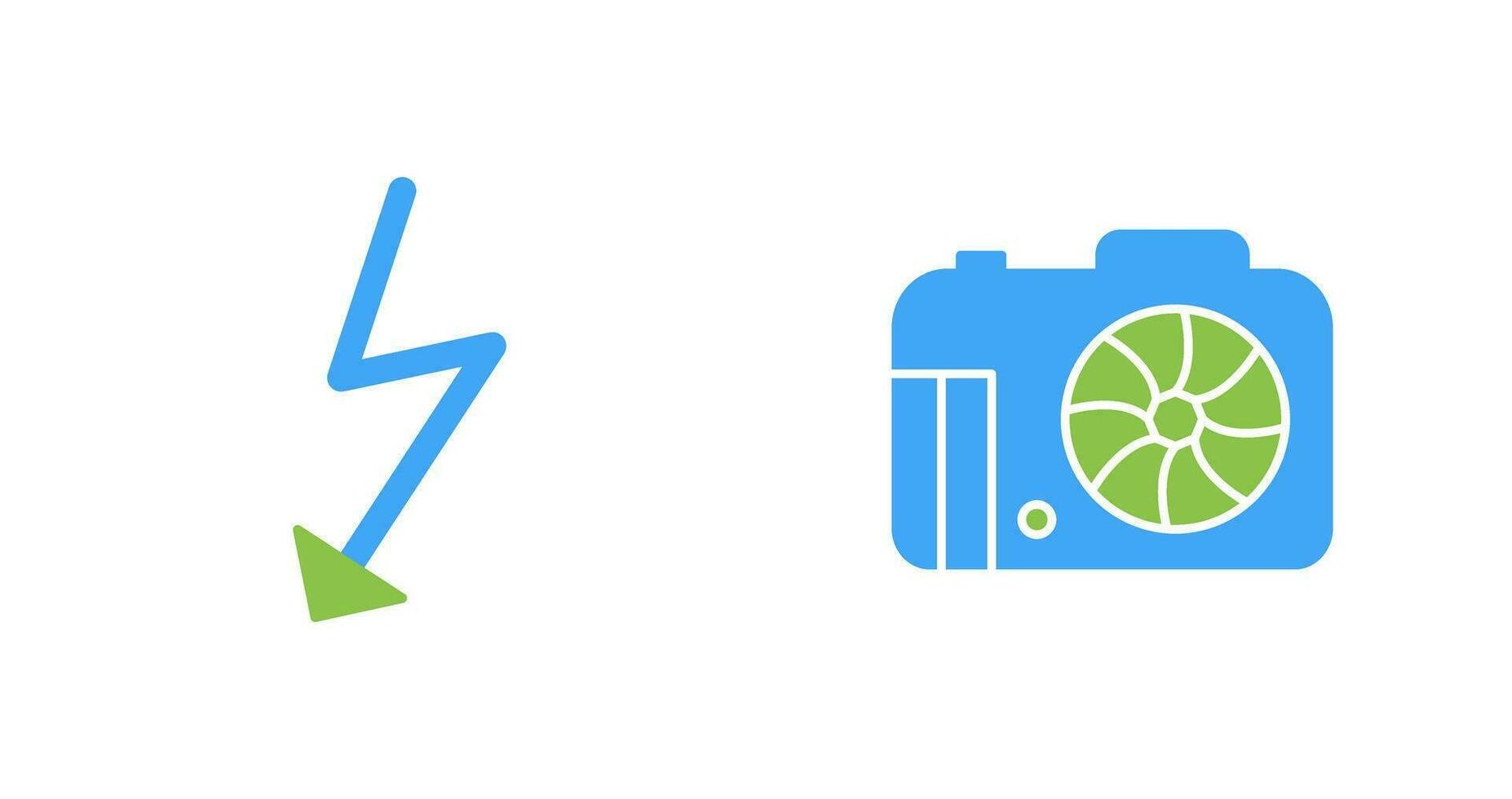 flash and camera Icon vector