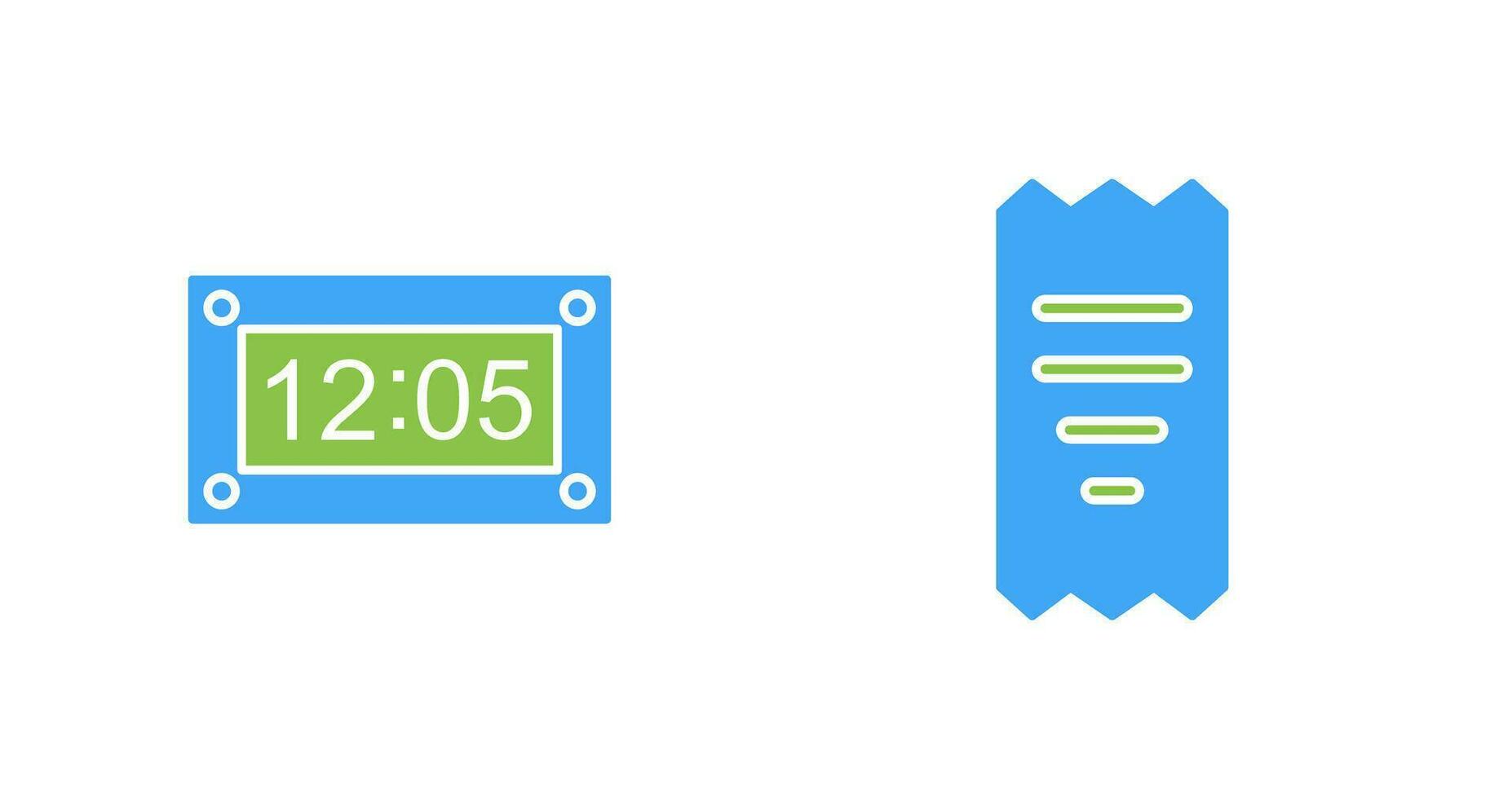 timer and receipt Icon vector