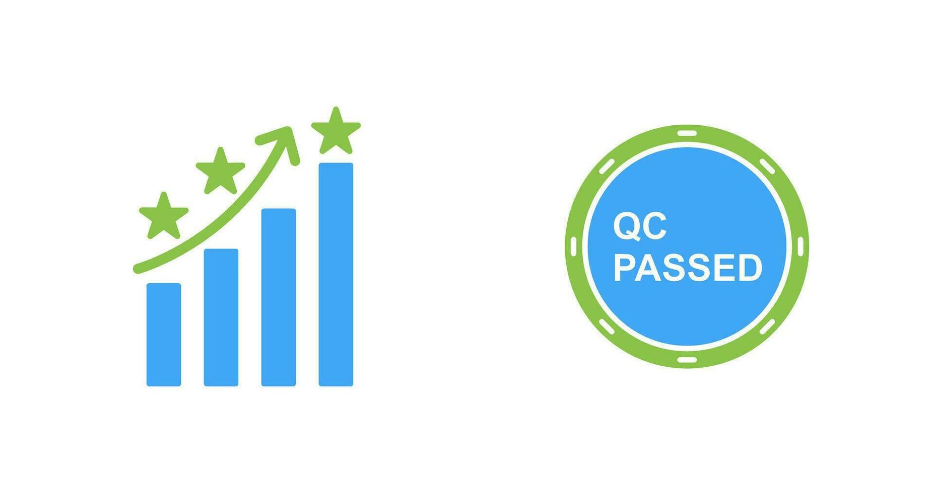 Reputation Management and QC Passed Icon vector