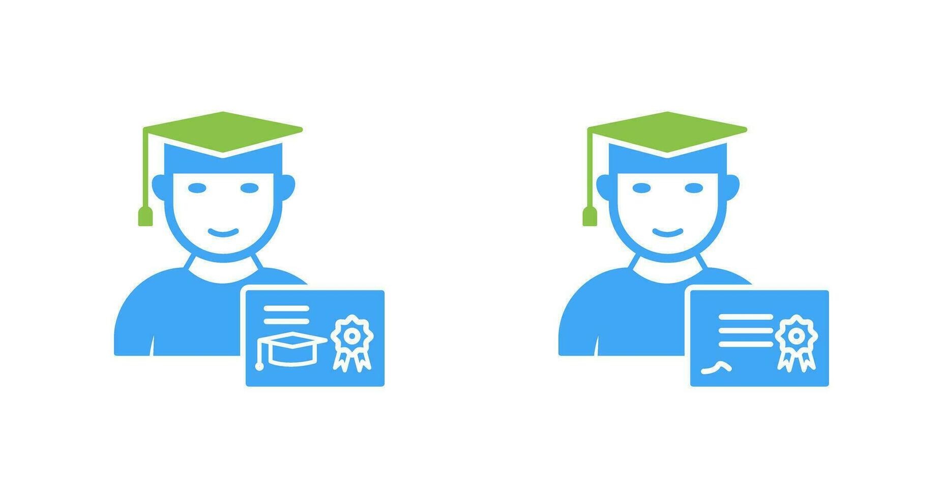 Receiving Dewgree and Receiving Diploma Icon vector