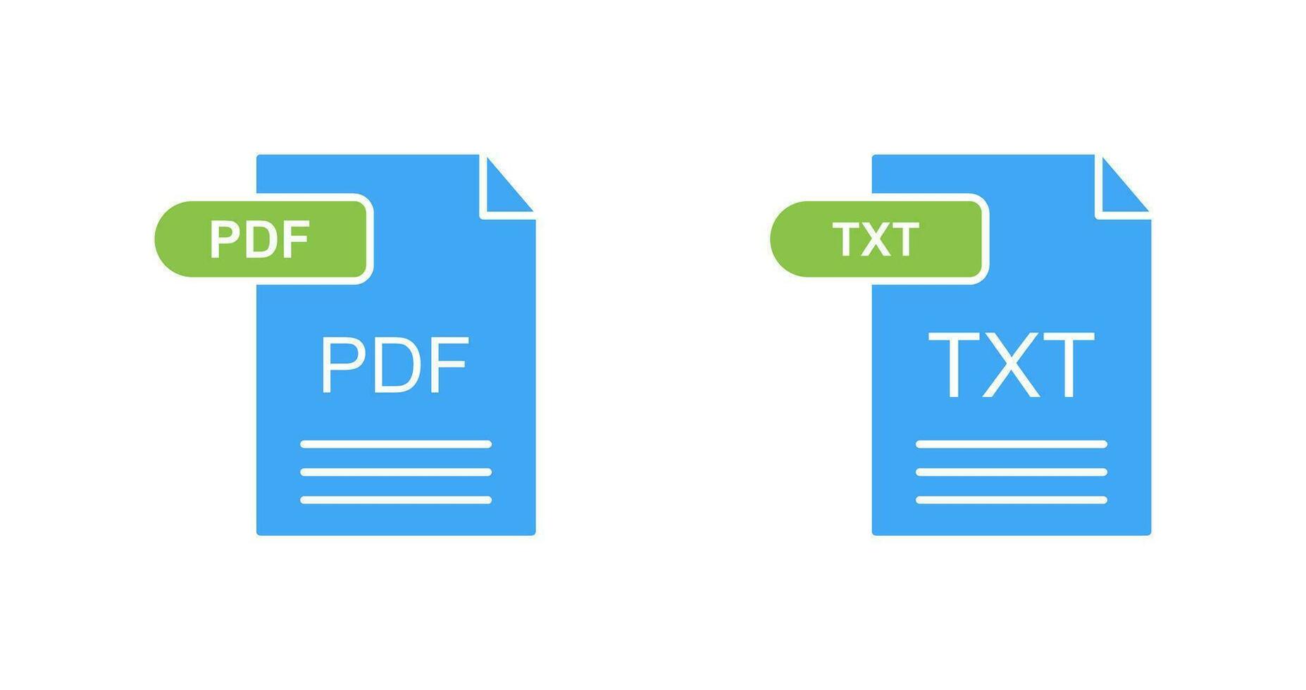 PDF and TXT Icon vector
