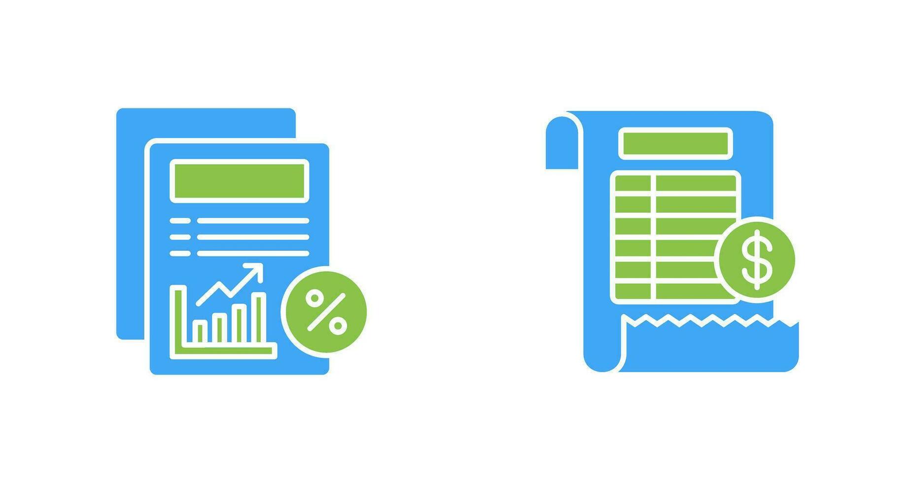Report and Bill Icon vector