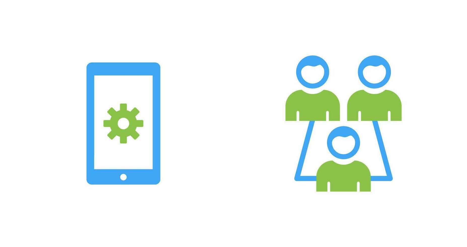 Network Settings and Connected Users Icon vector