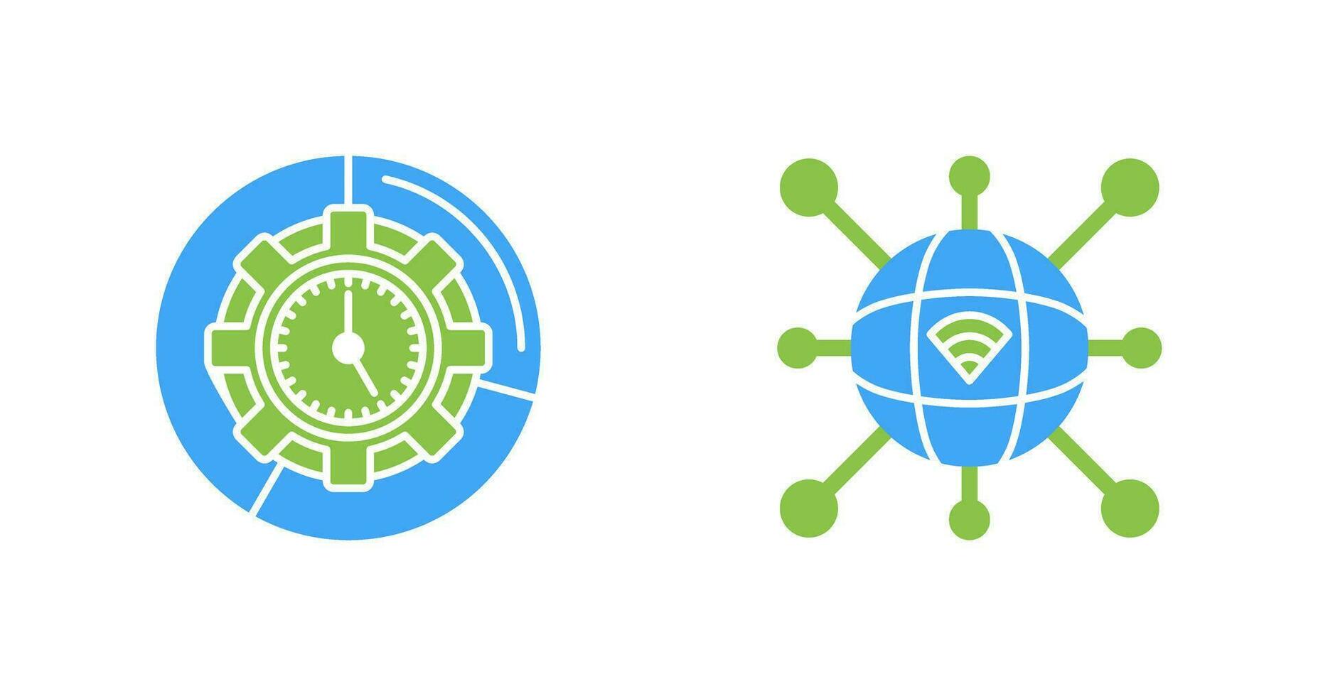 Time Management and Internet Icon vector