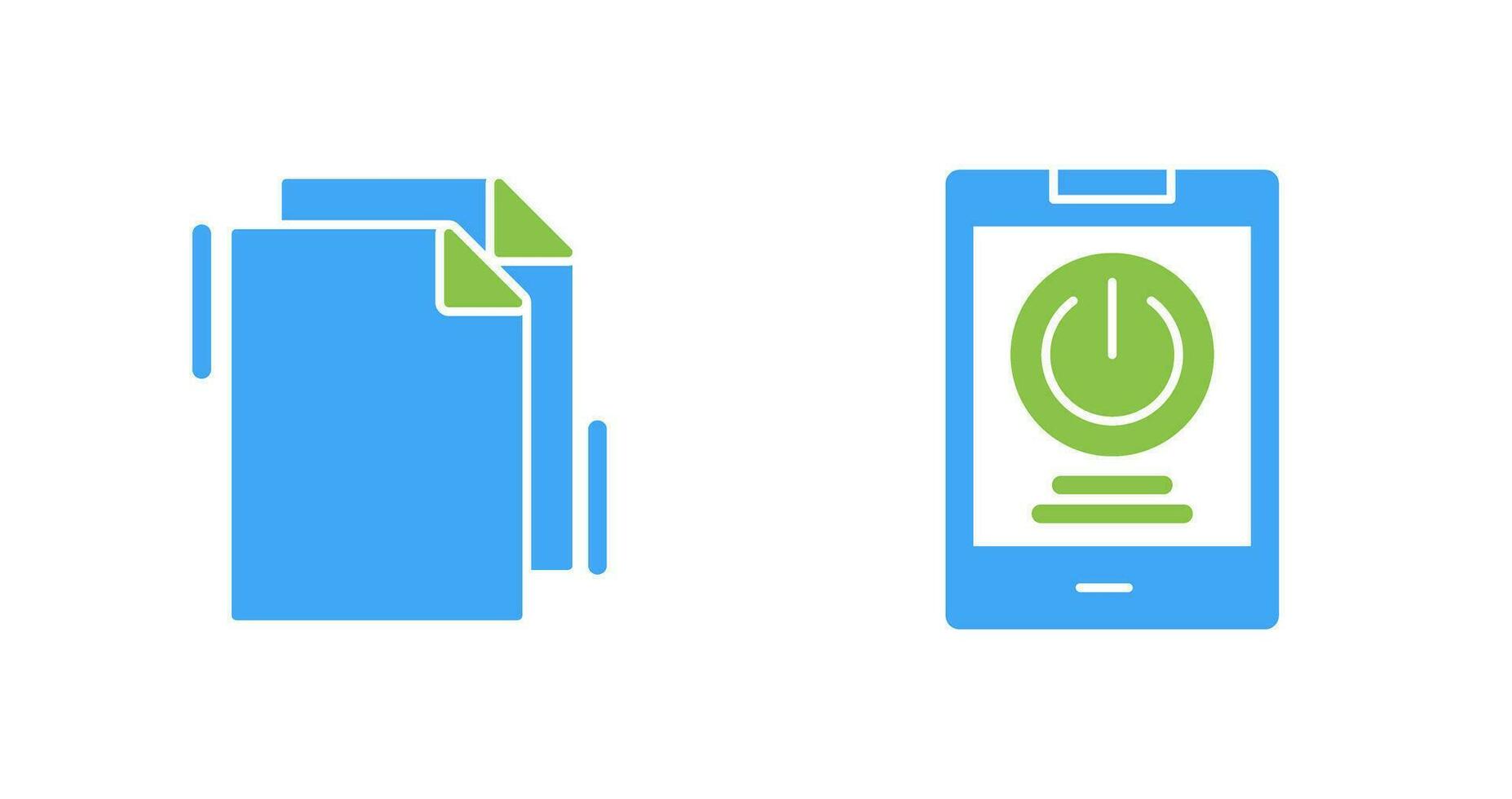 Copy and Power Icon vector