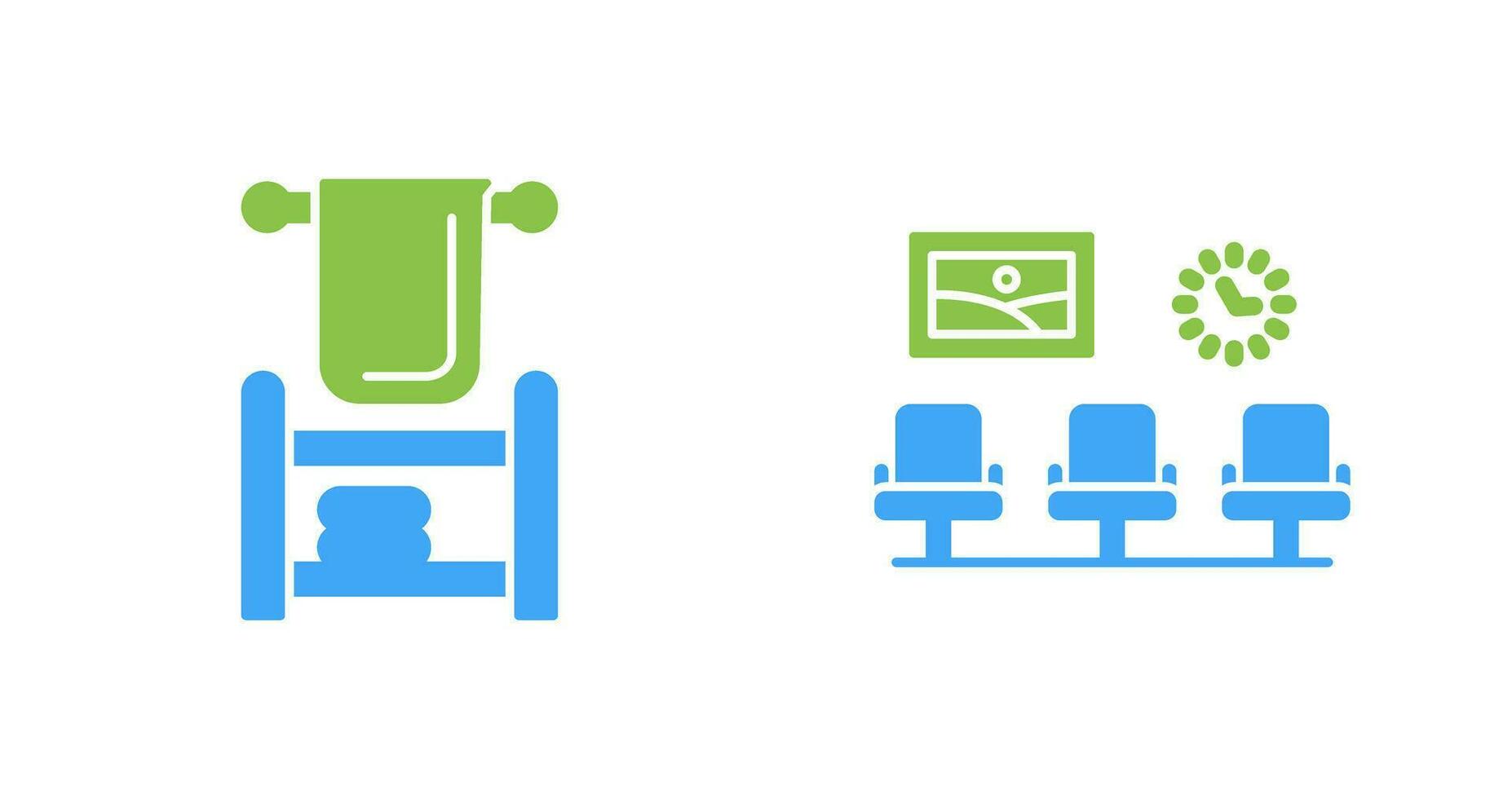 Towel and Seats Icon vector