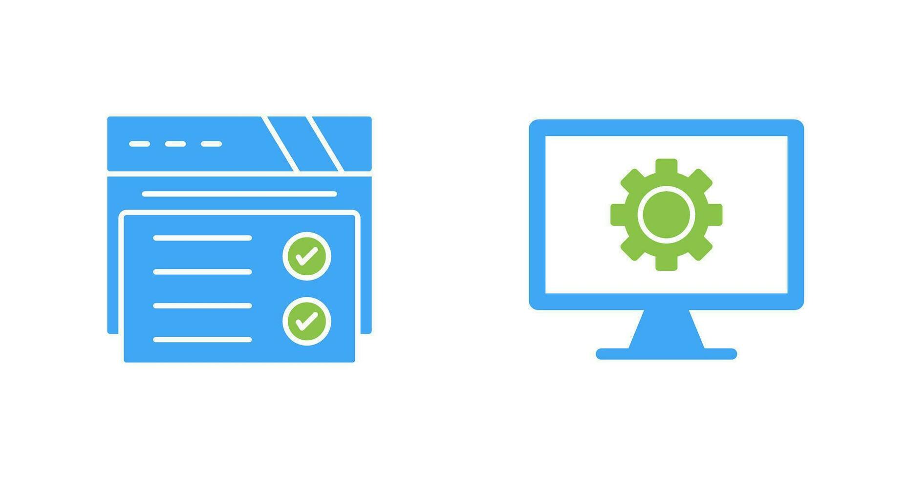 Web Browser and Monitor Screen Icon vector