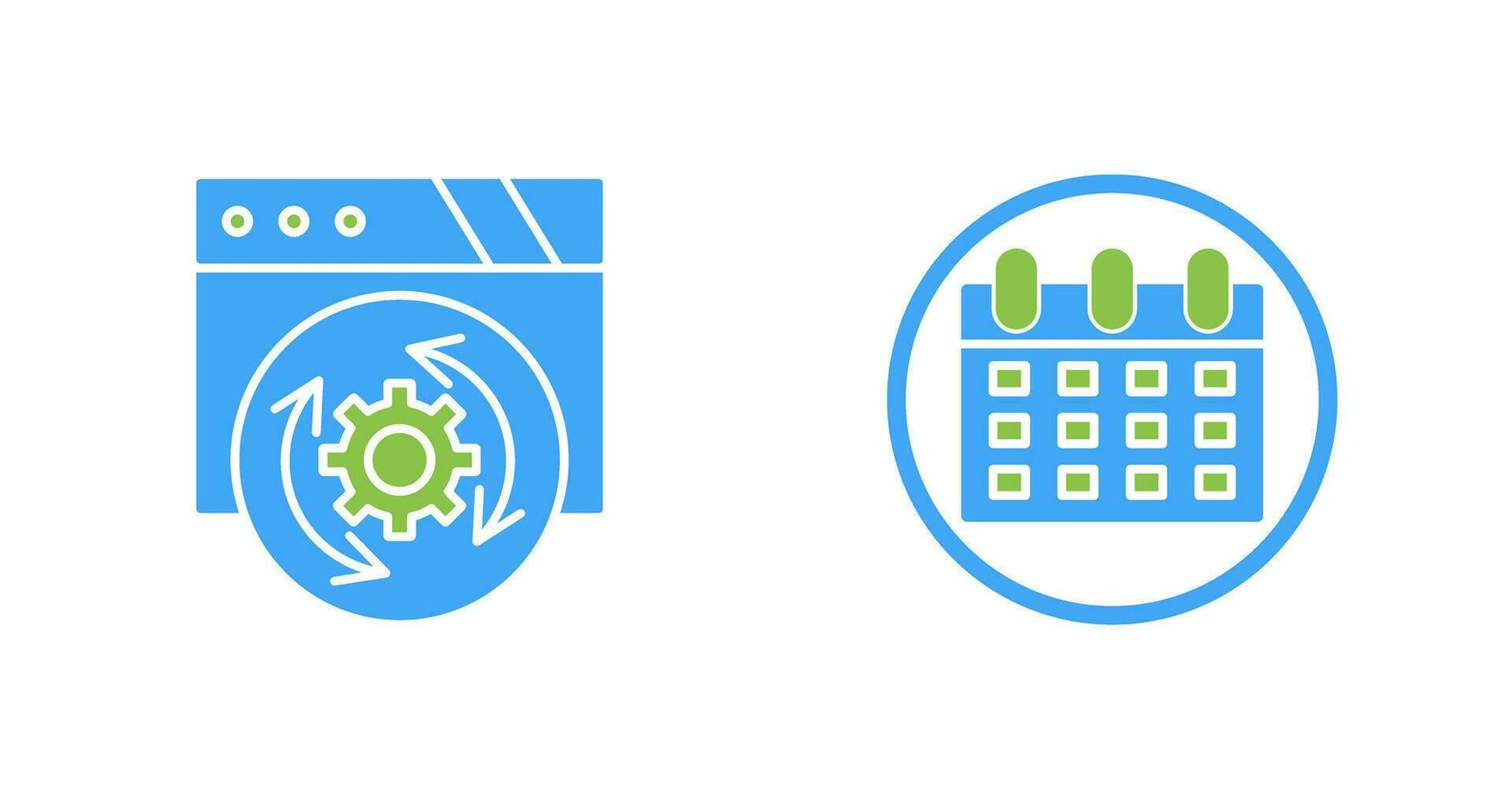 Update and Calendar Icon vector