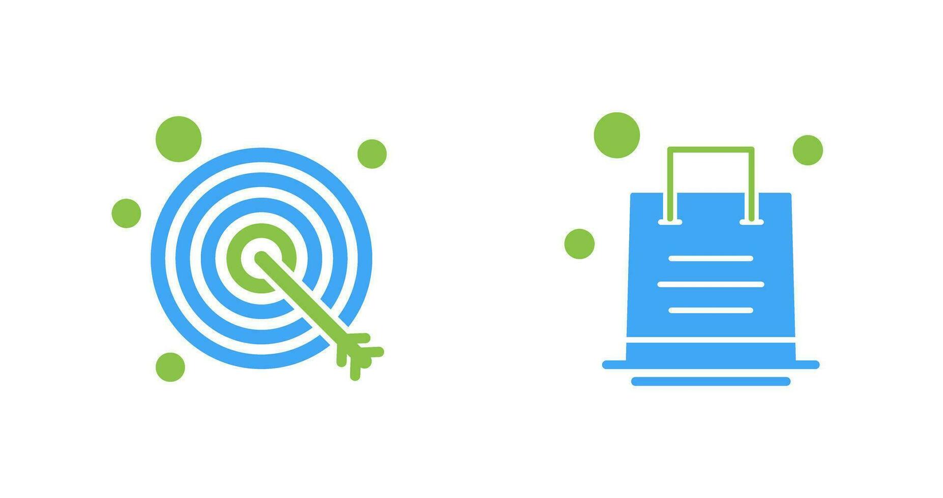 Shopping Bag and Target Icon vector