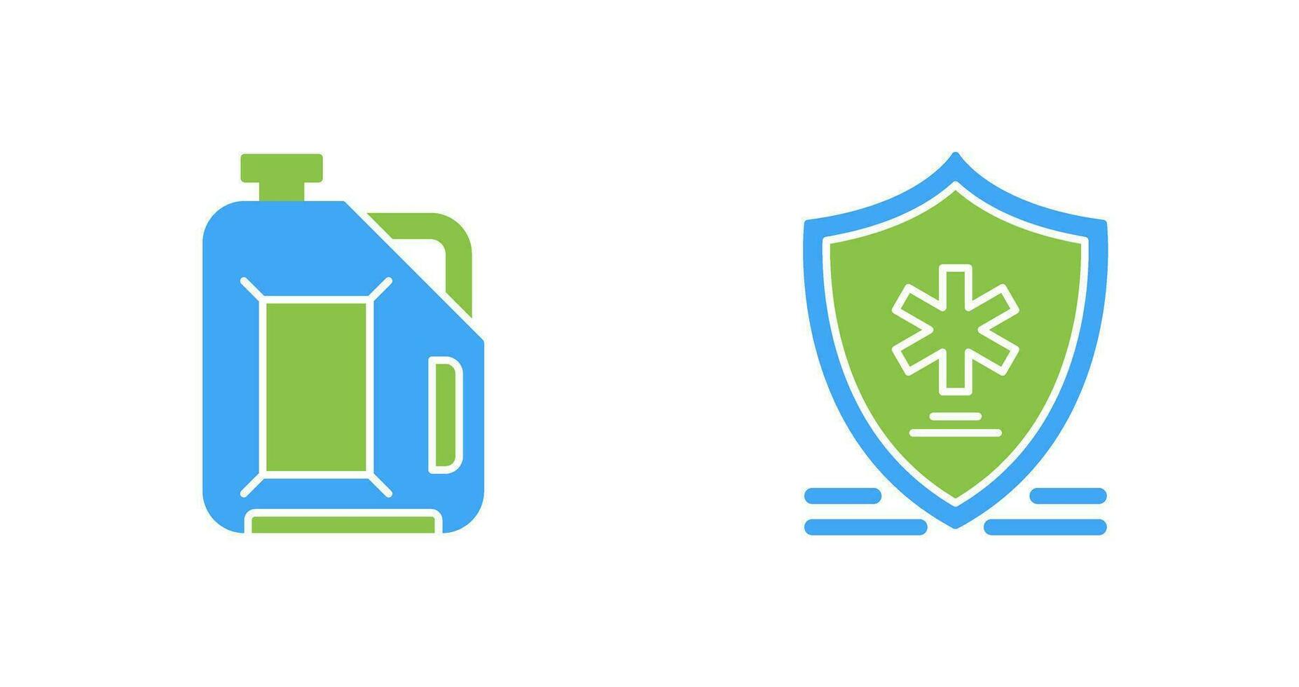 Jerrycan and Medical Symbol Icon vector