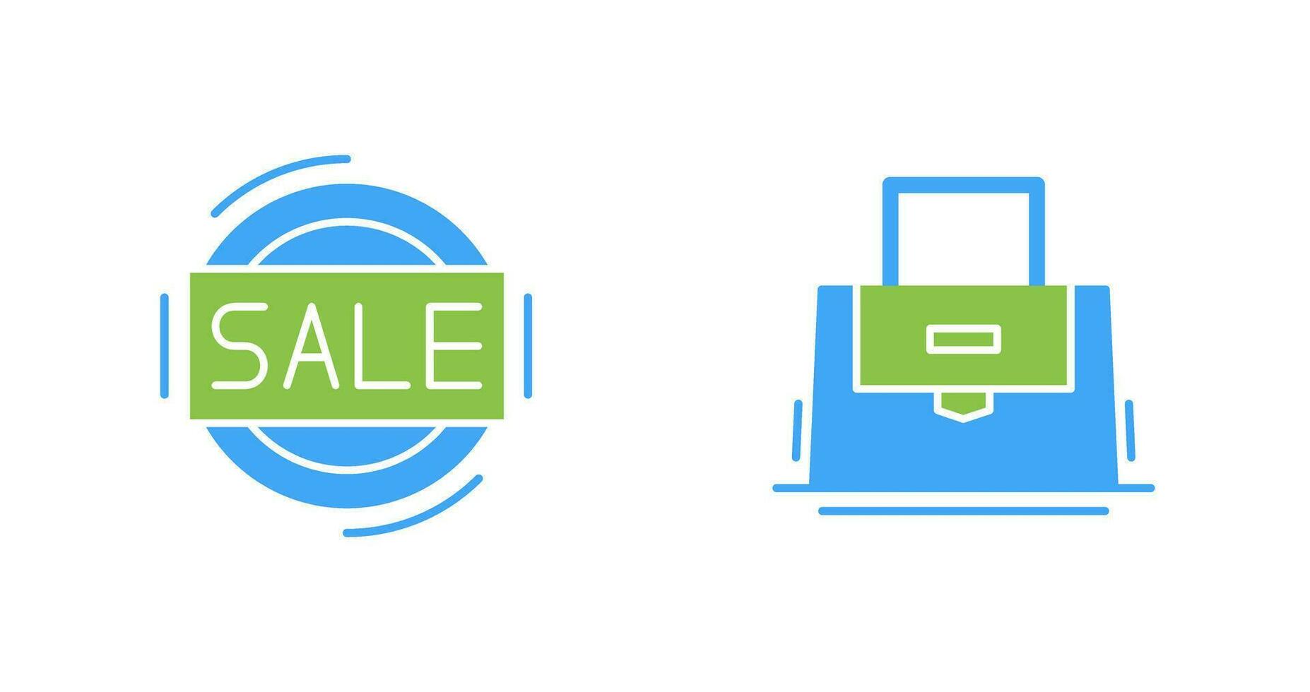 Sale and Purse Icon vector